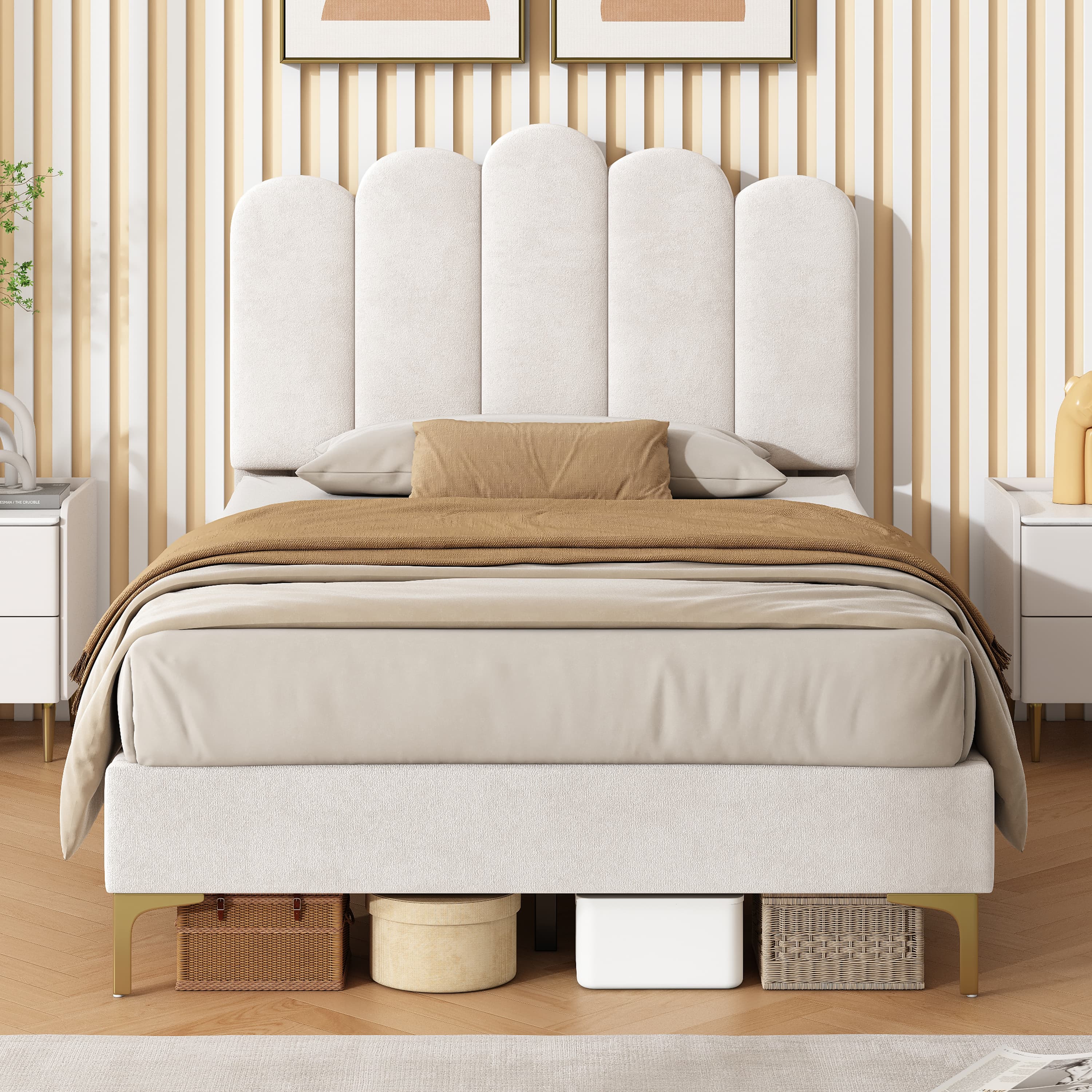 Transform Your Bedroom with this Scalloped Velvet Single Bed - image 2