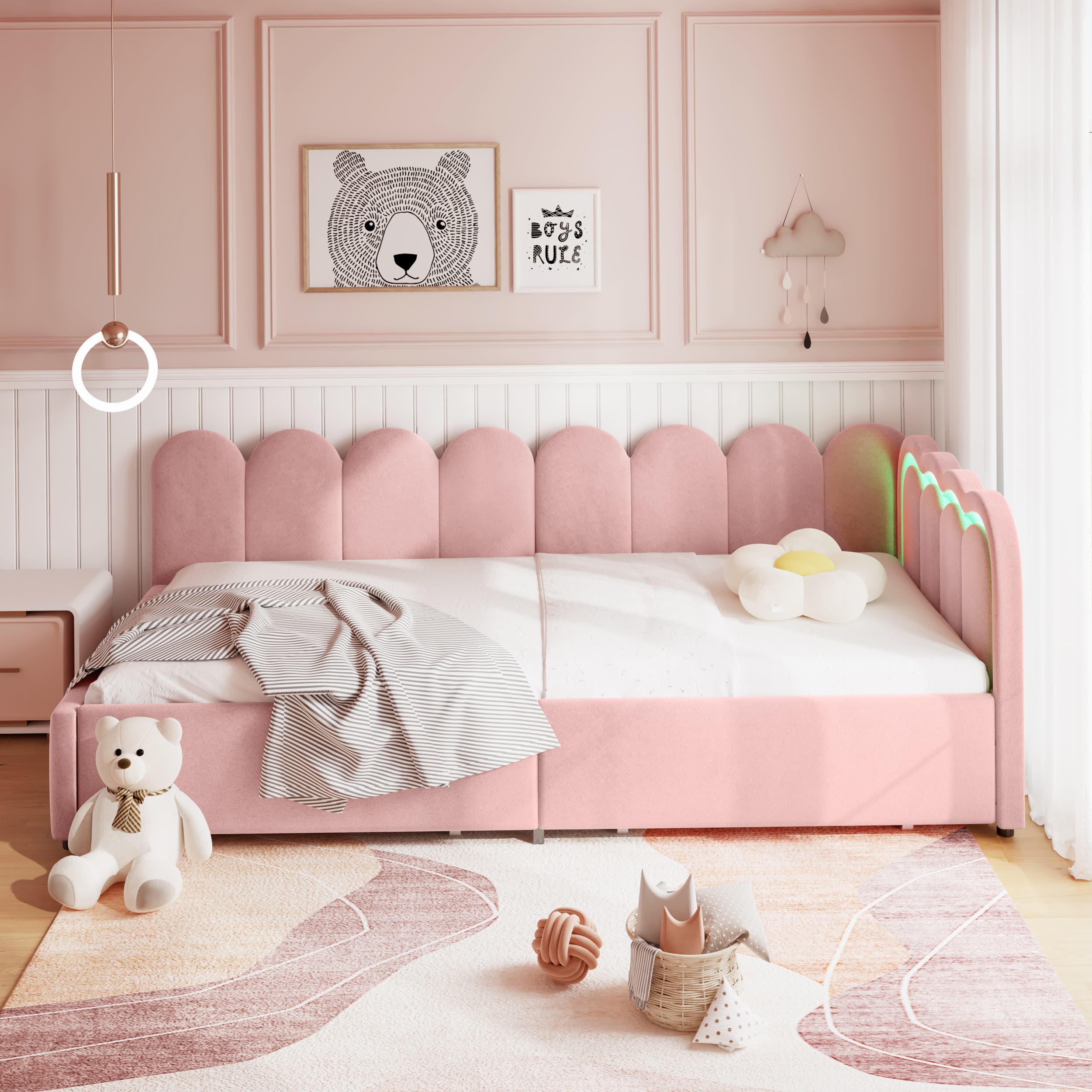 Transform Their Space with this Pink Velvet Daybed - image 4