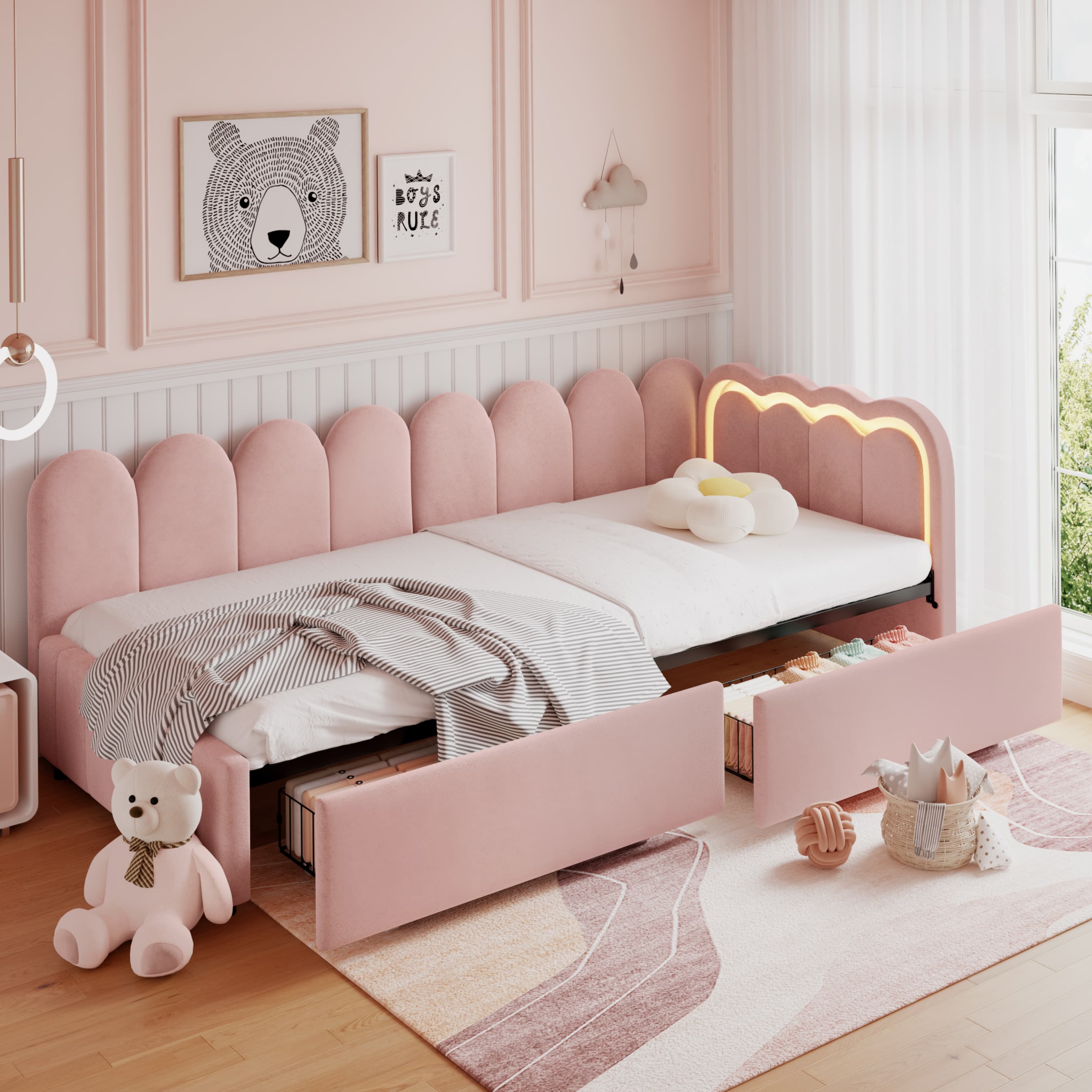 Transform Their Space with this Pink Velvet Daybed - image 2