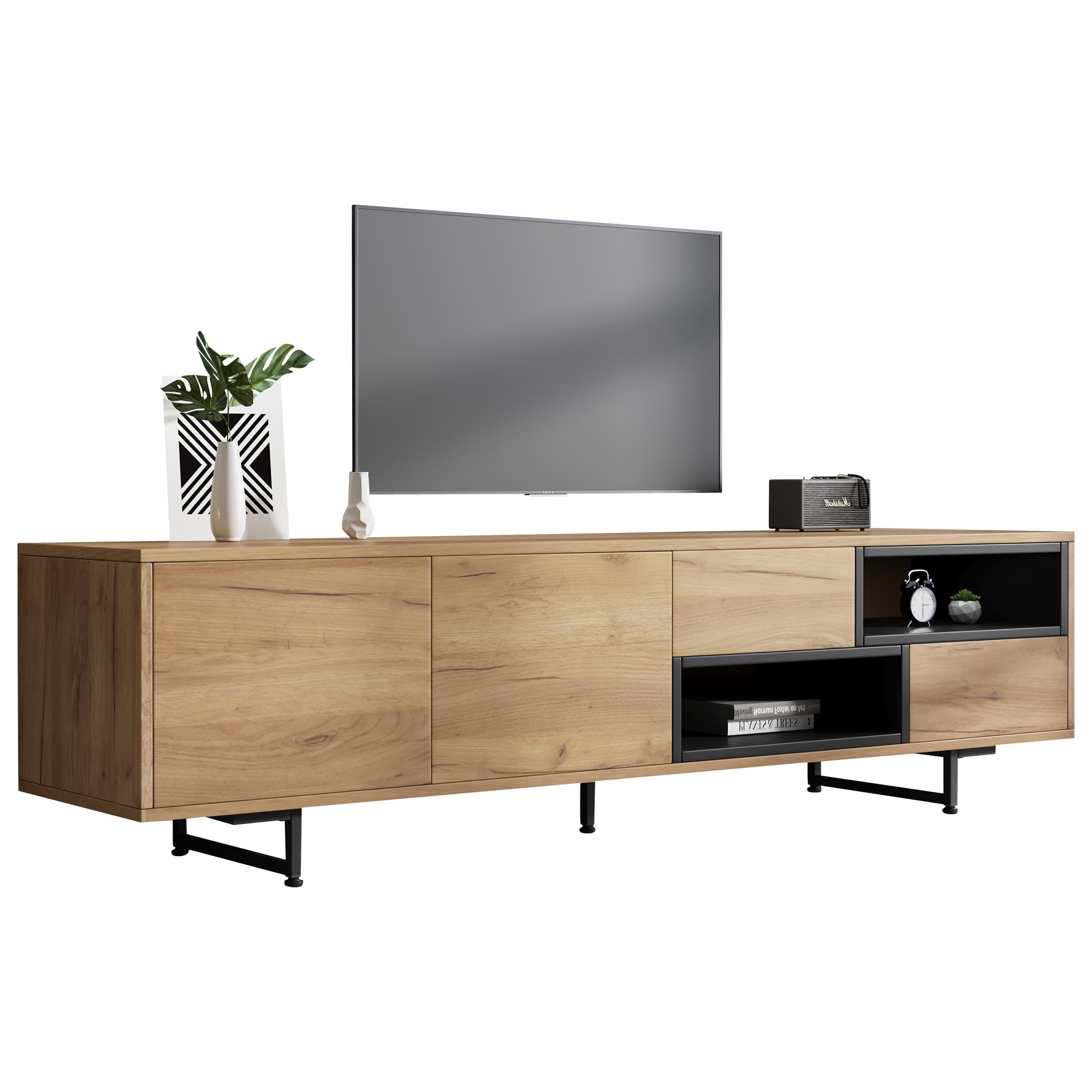 Transform Your Living Room with the Villalta Home Natural Wood TV Unit - image 3