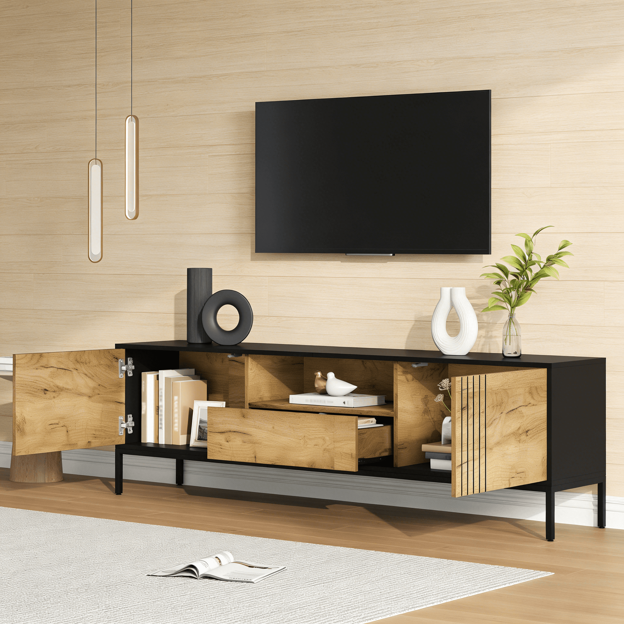 Transform Your Living Room With This 170cm Natural Wood TV Unit - image 2