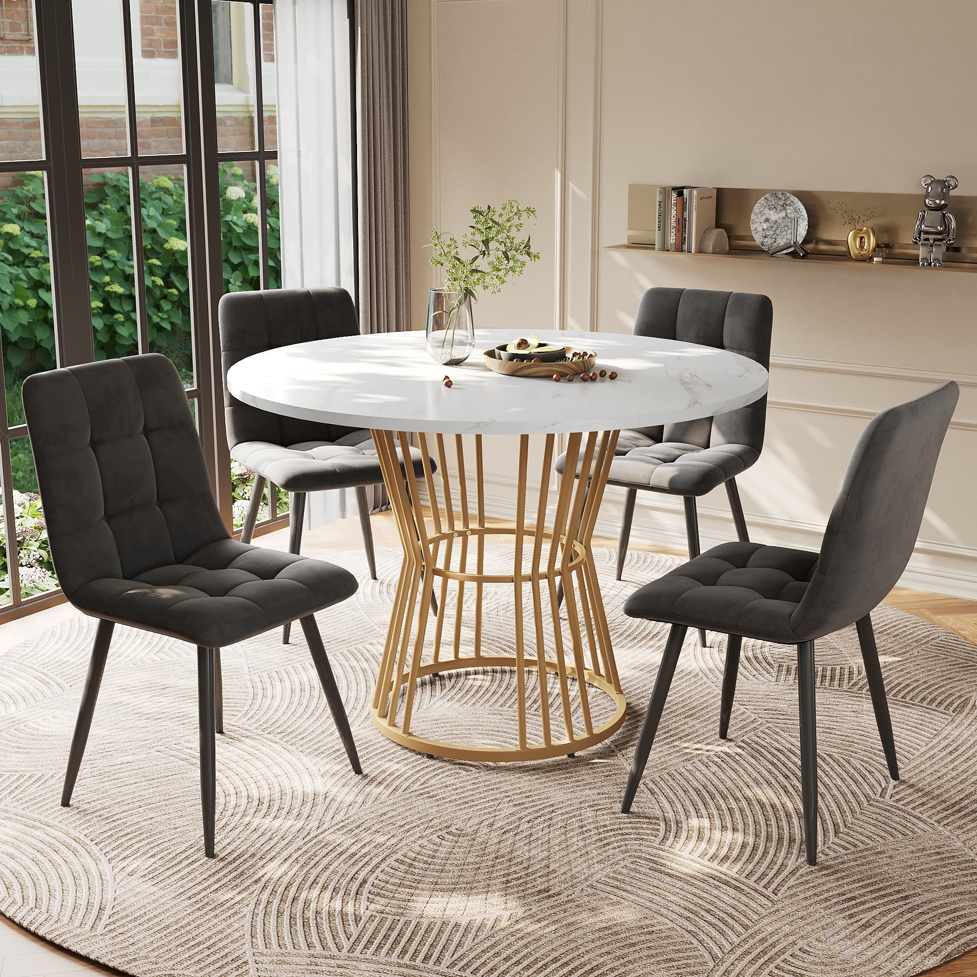 Transform Your Dining Room with the Villalta Home 5-Piece Round Set - image 3