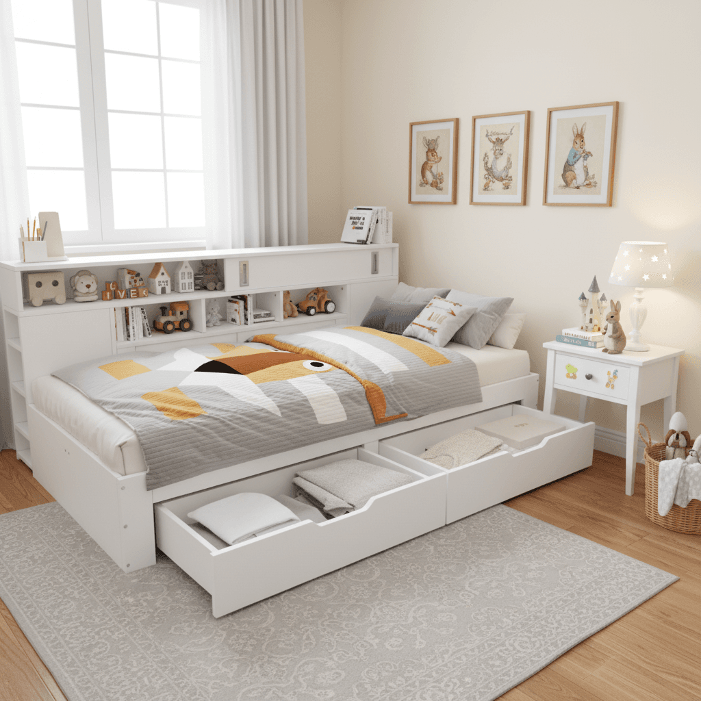 Villalta Home White Double Storage Sofa Bed for Effortless Organisation - image 1