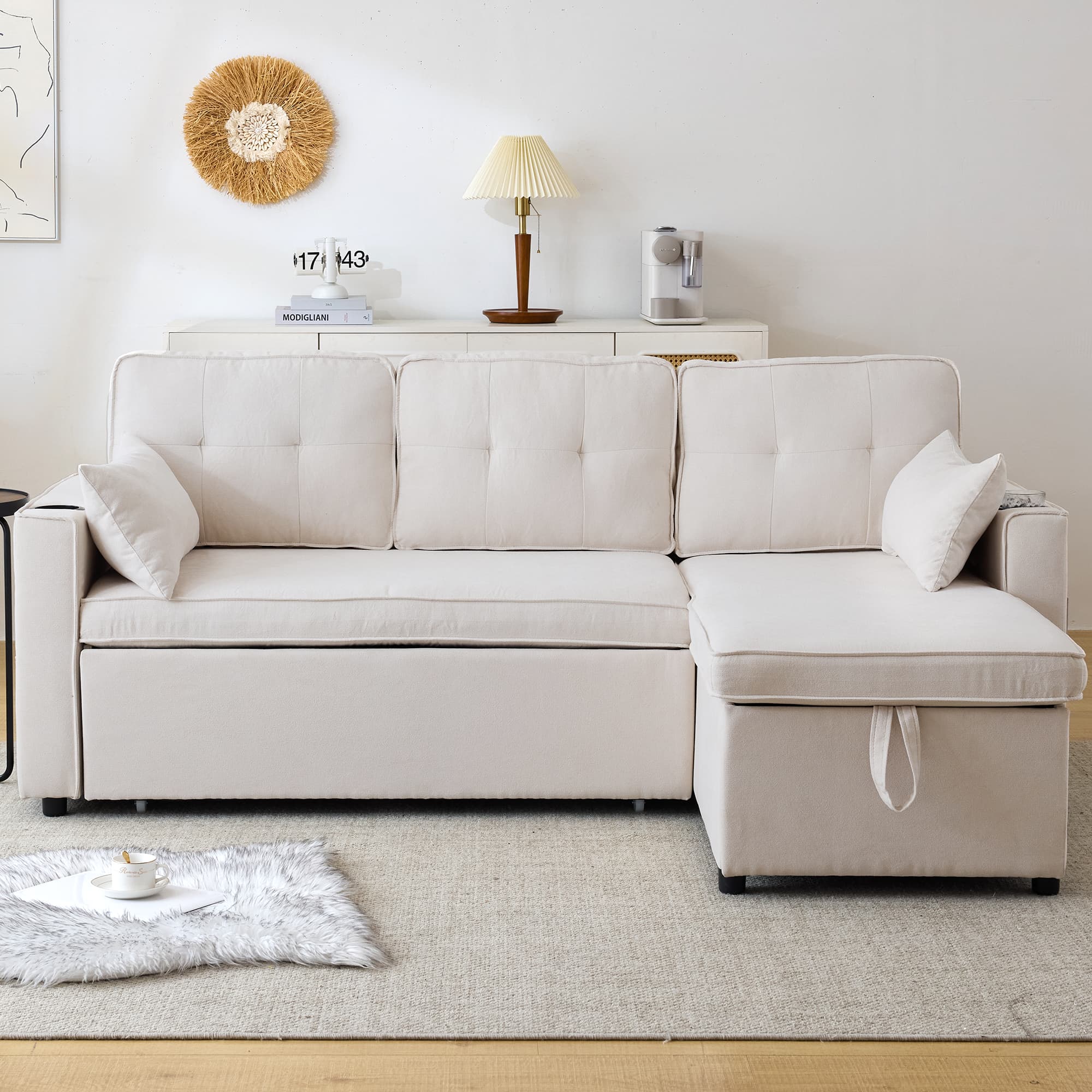 Transform Your Space with this 3-in-1 L-Shaped Sofa Bed - image 1
