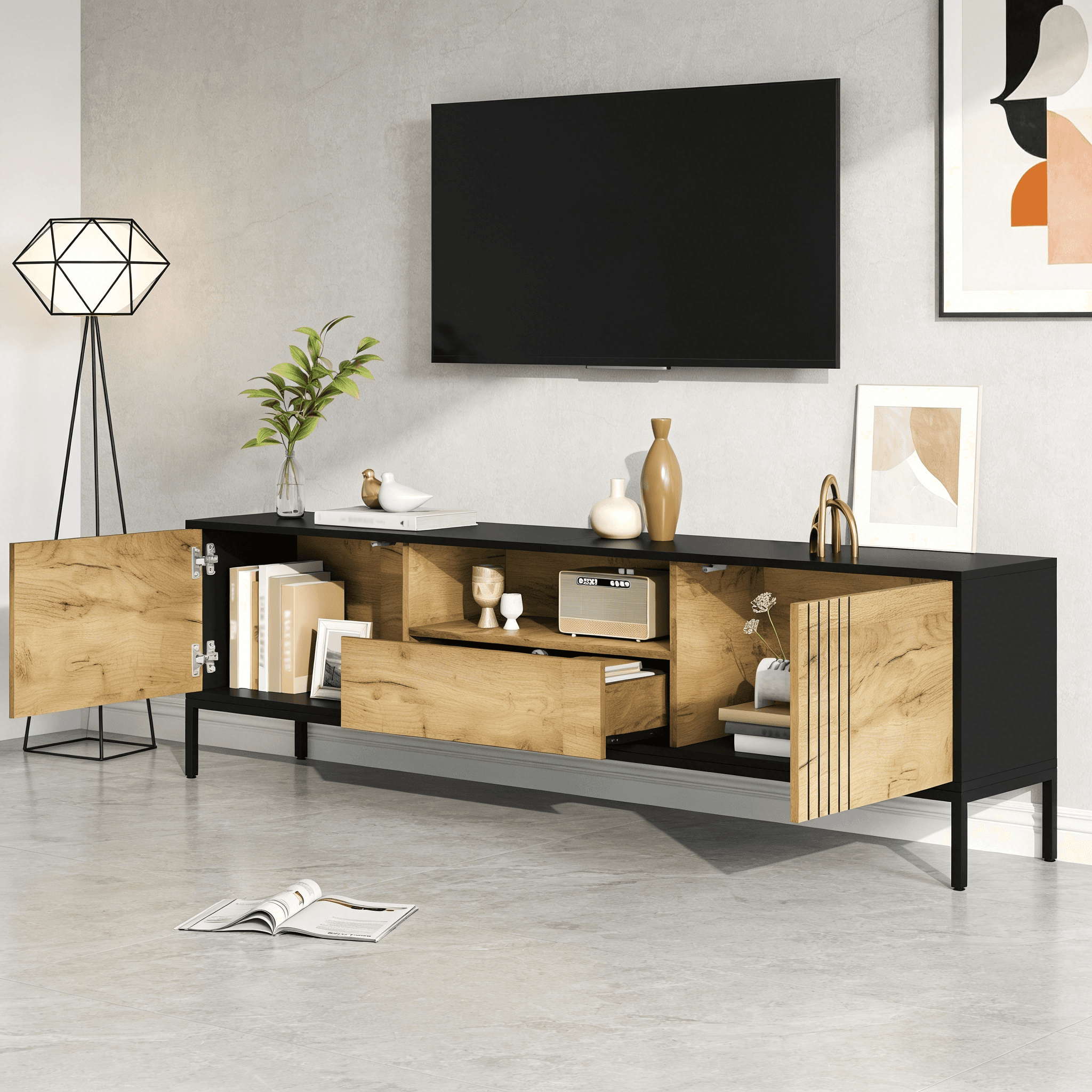Transform Your Living Room With This 170cm Natural Wood TV Unit - image 4