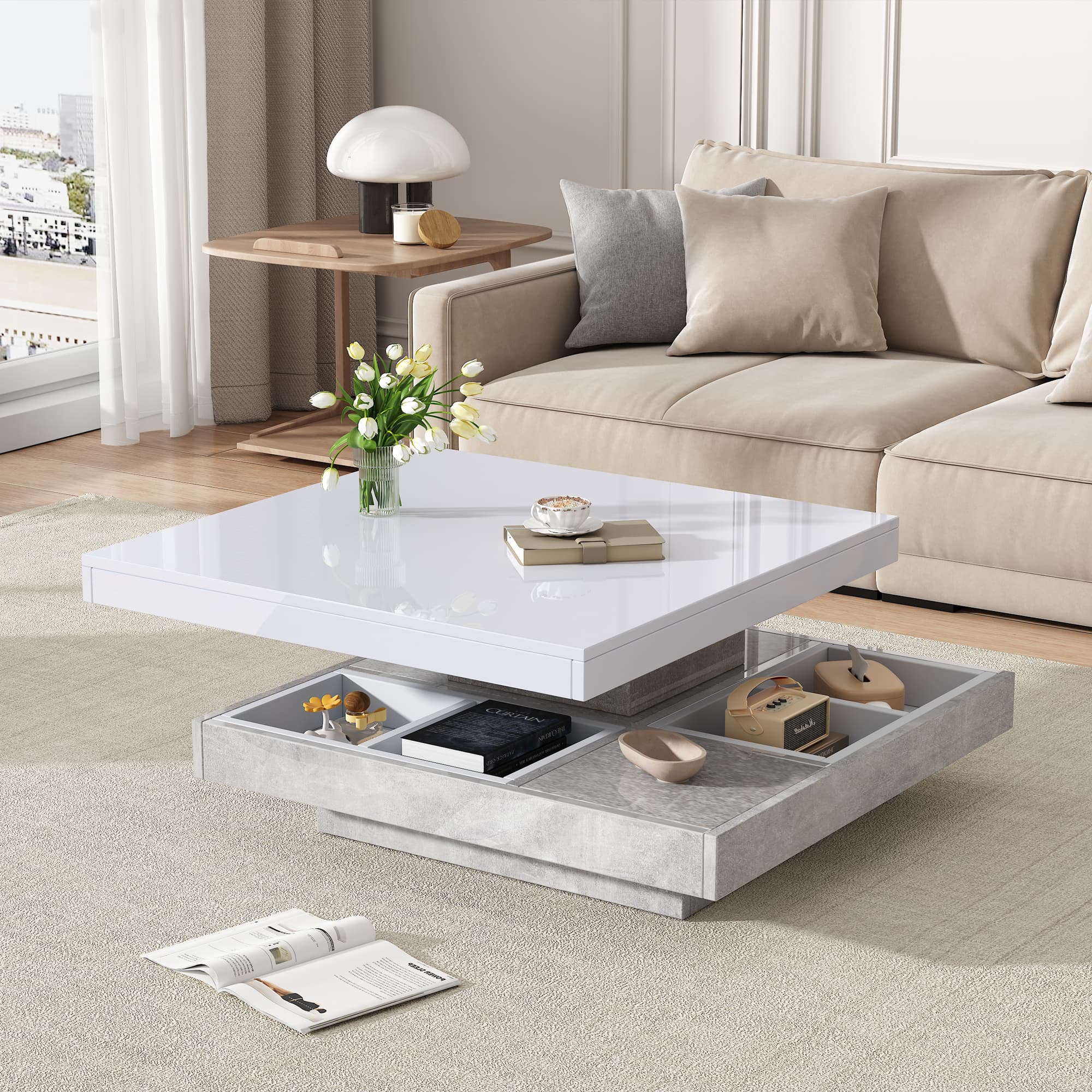 Transform Your Space with a 360 Rotating Coffee Table - image 2