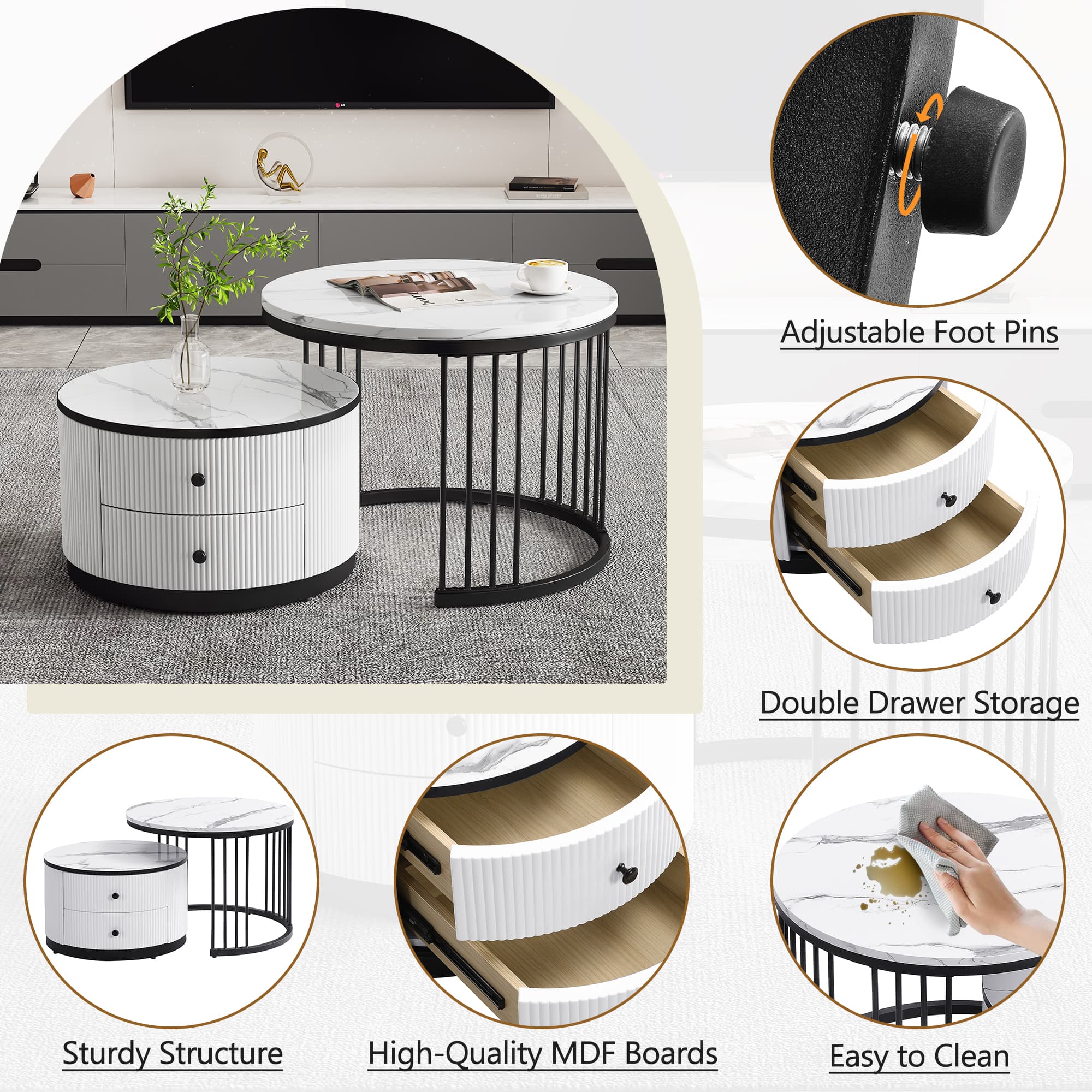 Transform Your Space with Modern Nesting Coffee Tables - image 4