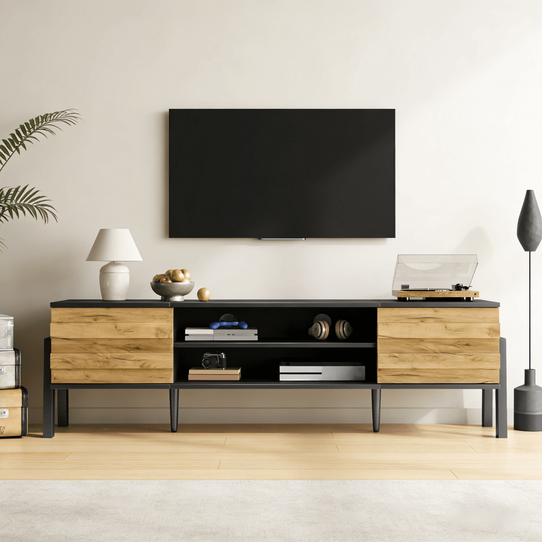 Transform Your Living Room With This Natural Wood TV Unit - image 3