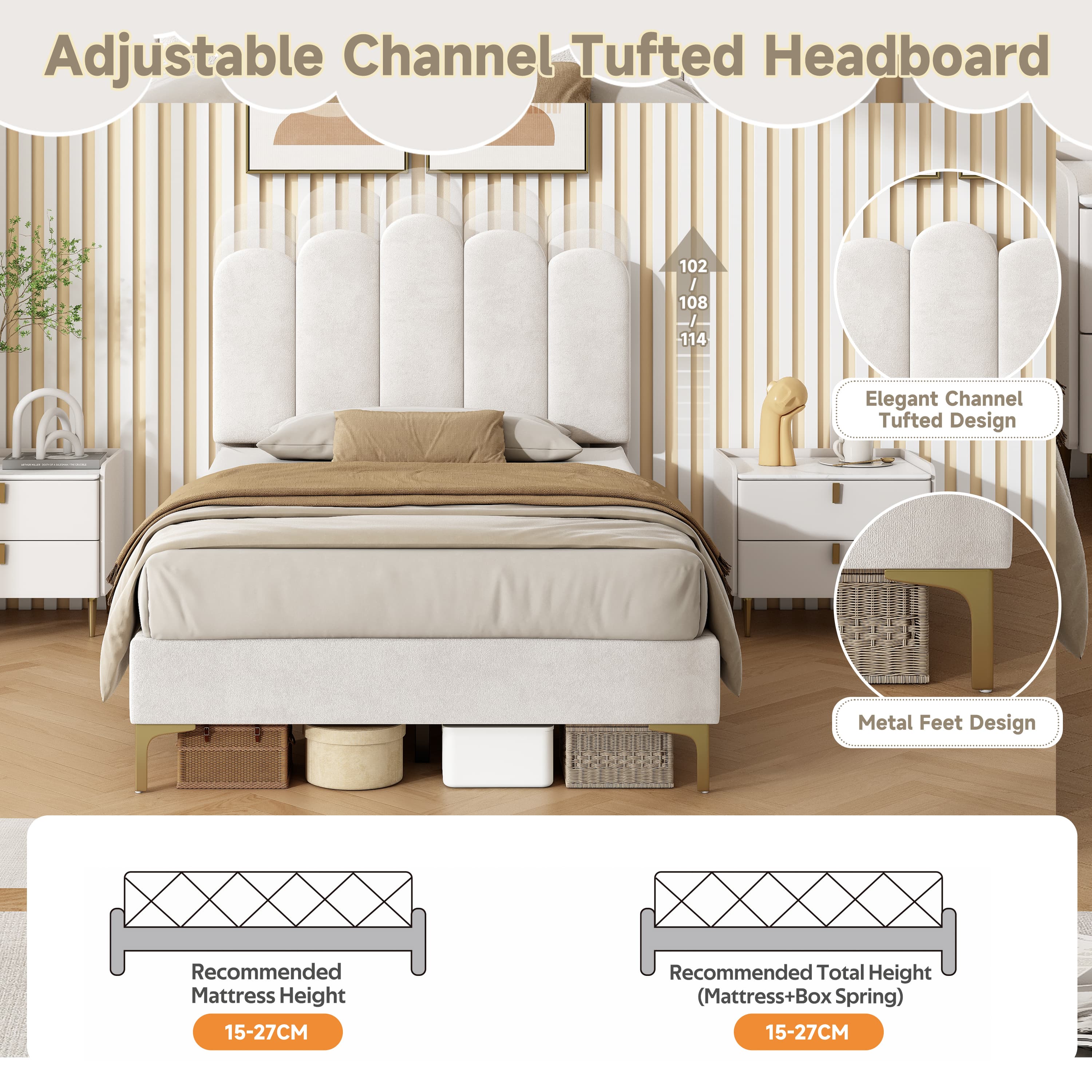 Transform Your Bedroom with this Scalloped Velvet Single Bed - image 1