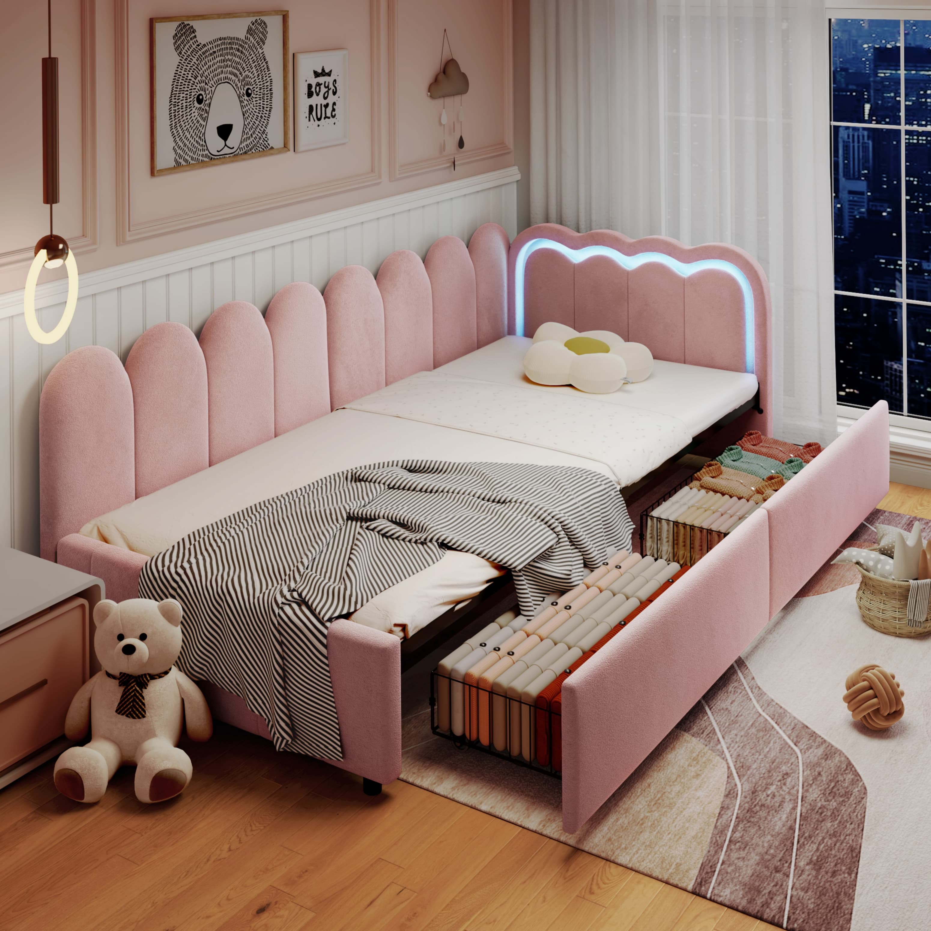 Transform Their Space with this Pink Velvet Daybed - image 3