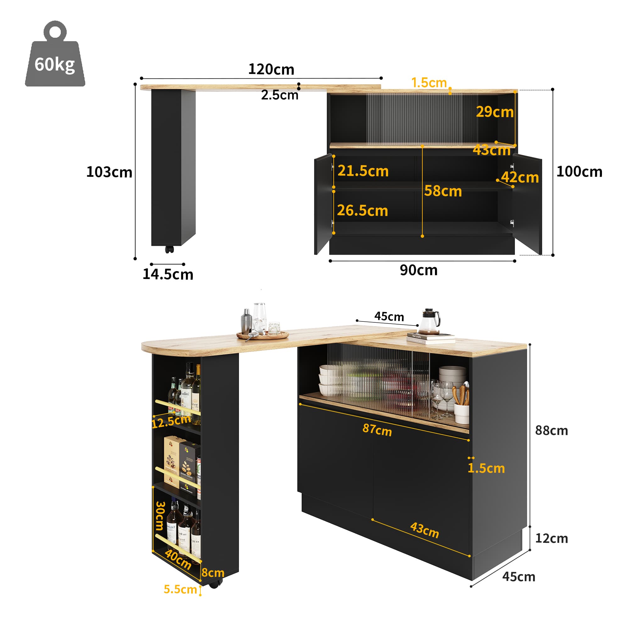 Transform Your Space With This Modern 360° Swivel Sideboard - image 1