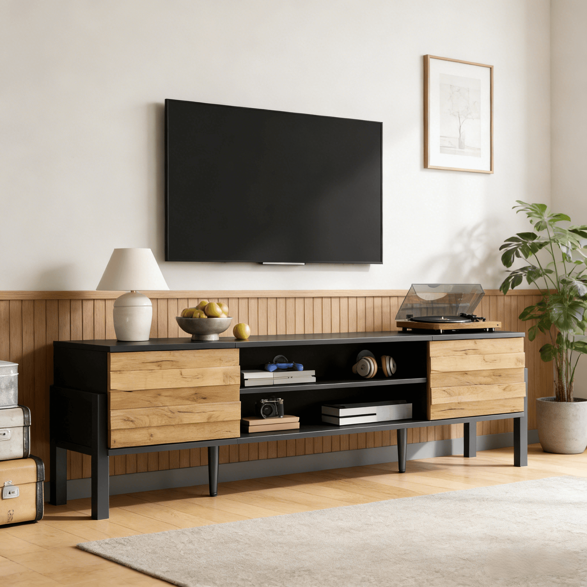 Transform Your Living Room With This Natural Wood TV Unit - image 4
