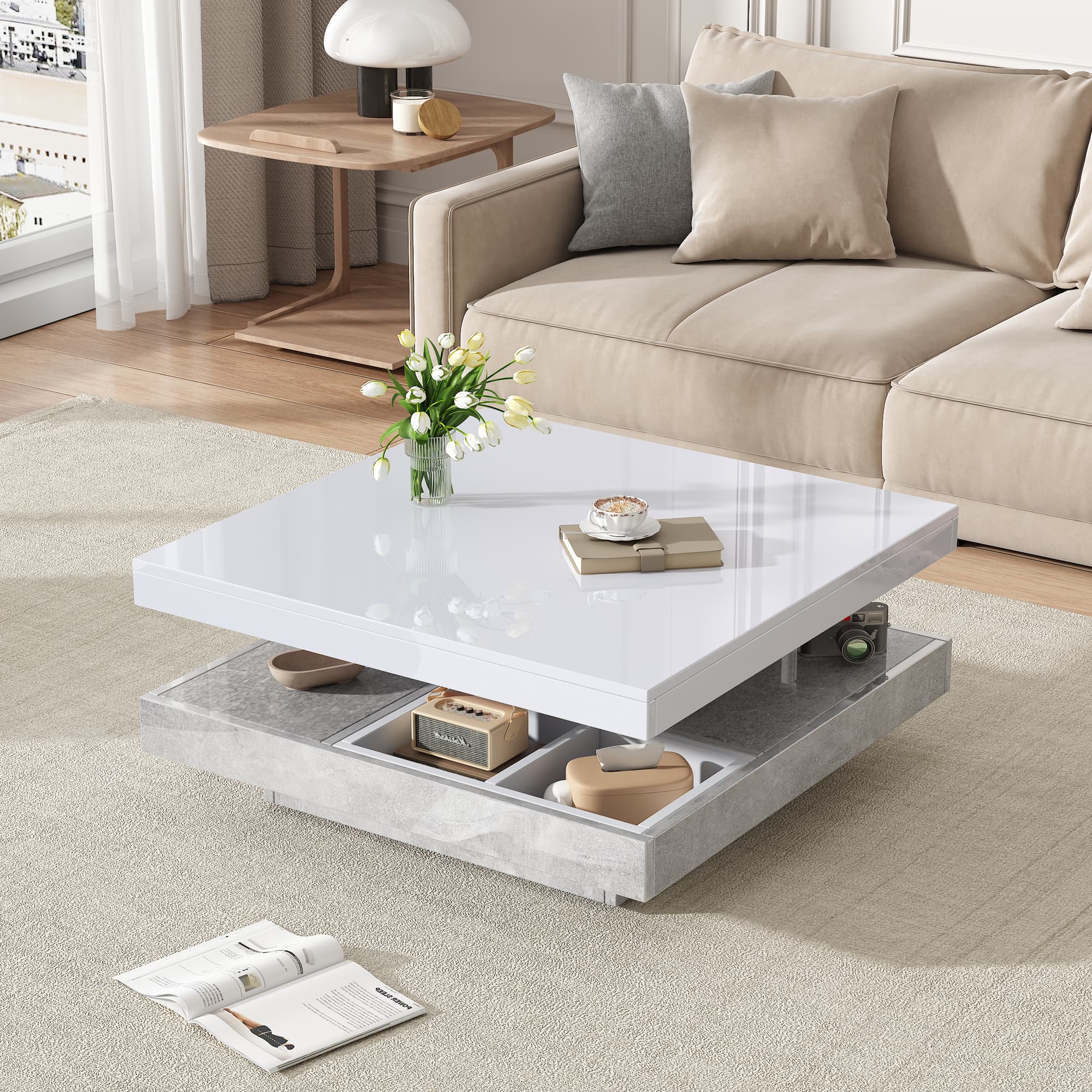 Transform Your Space with a 360 Rotating Coffee Table - image 1