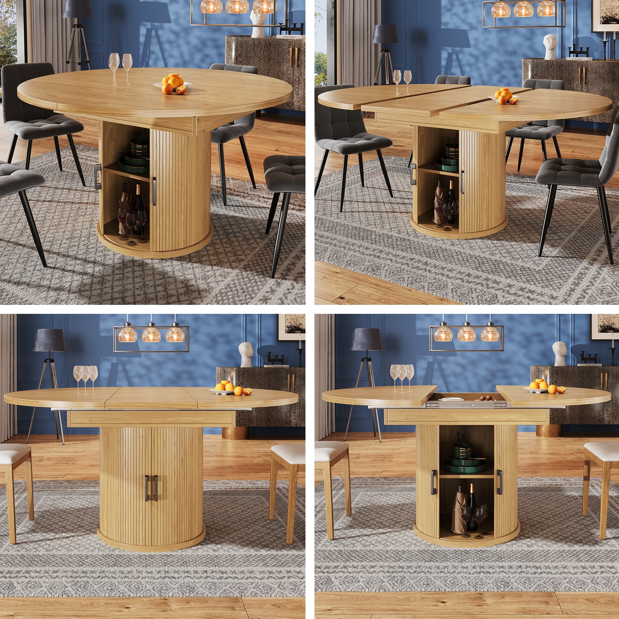 Transform Your Dining Space with this Extendable Natural Table - Natural