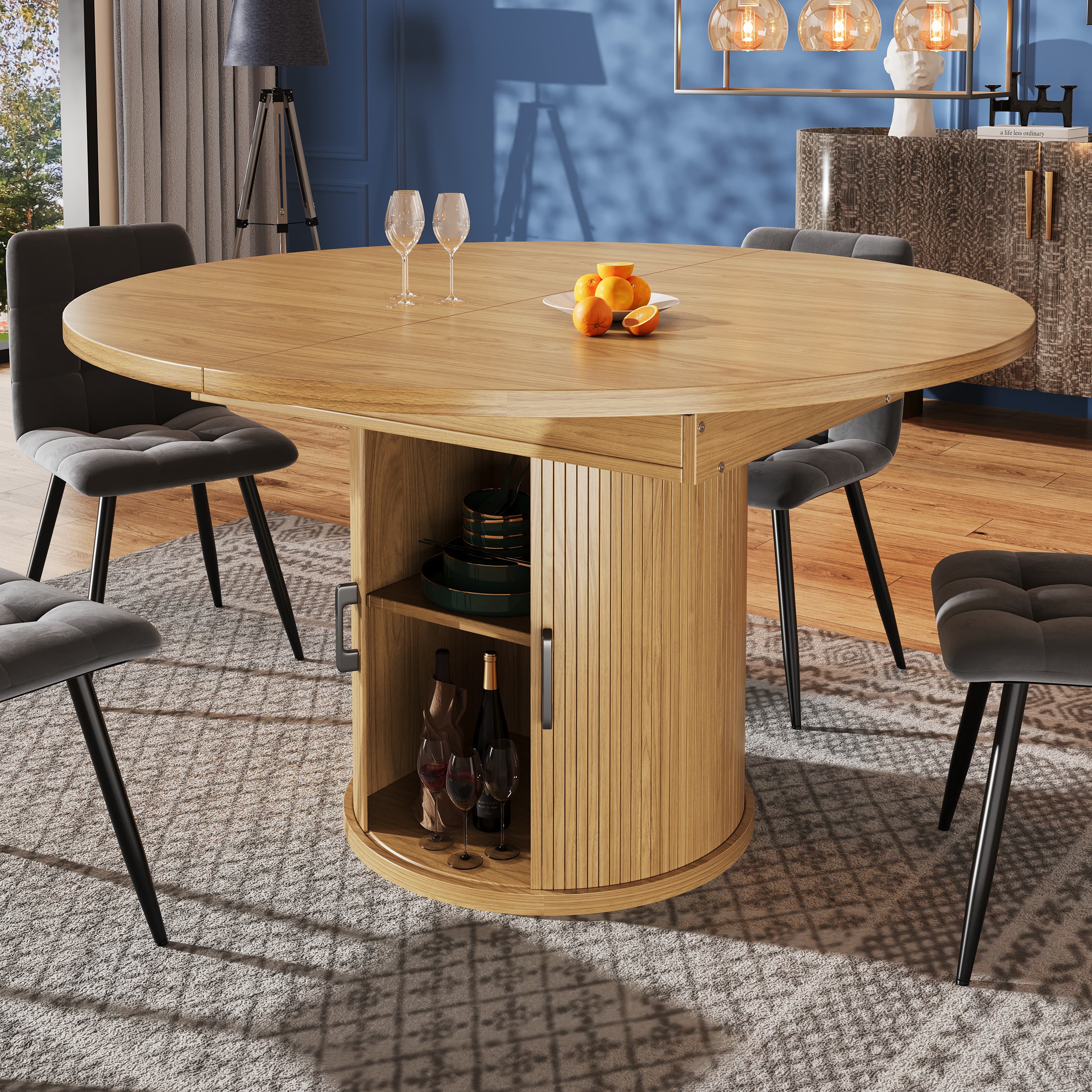 Transform Your Dining Space with this Extendable Natural Table - image 1