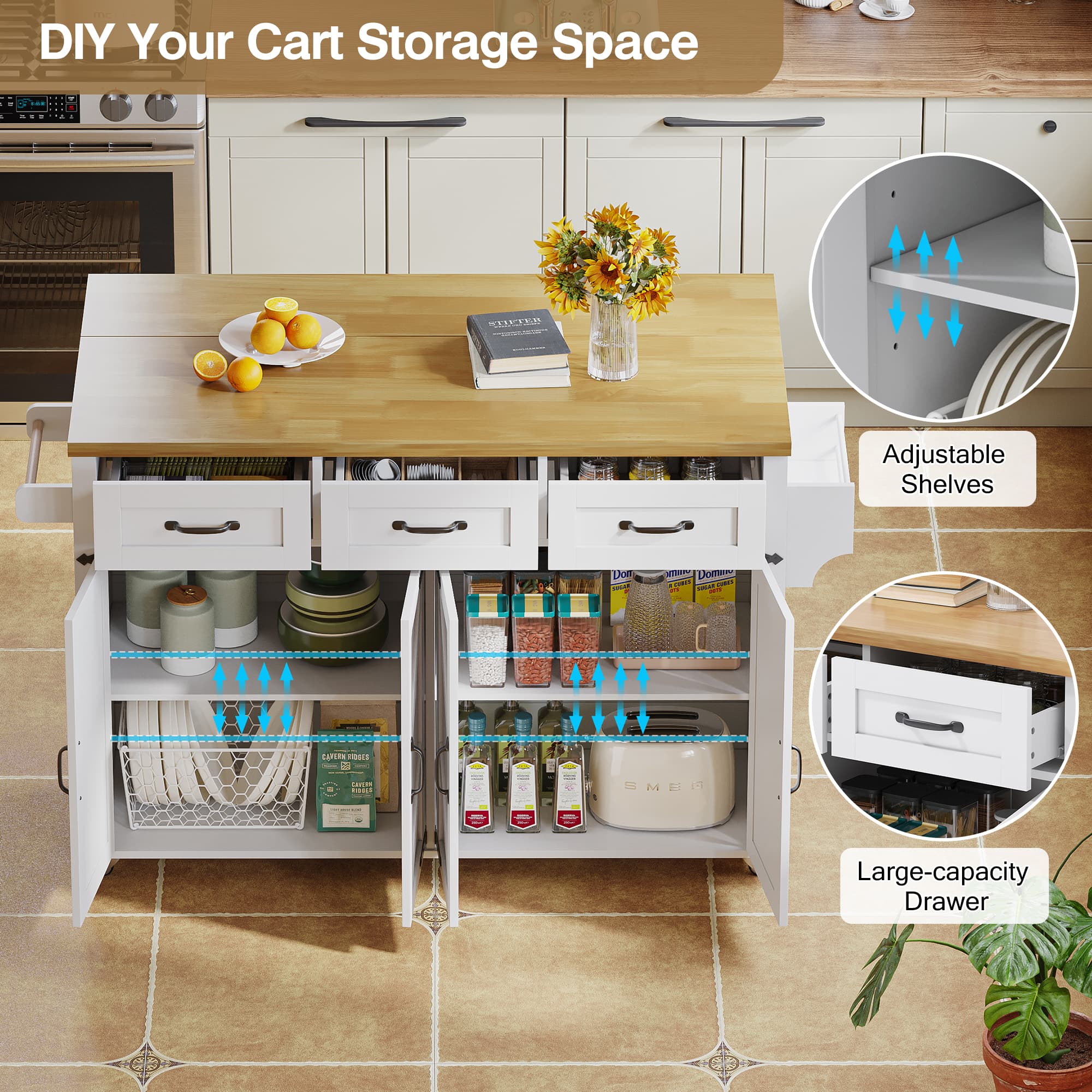 Transform Your Kitchen with this Premium Rolling Island - image 1