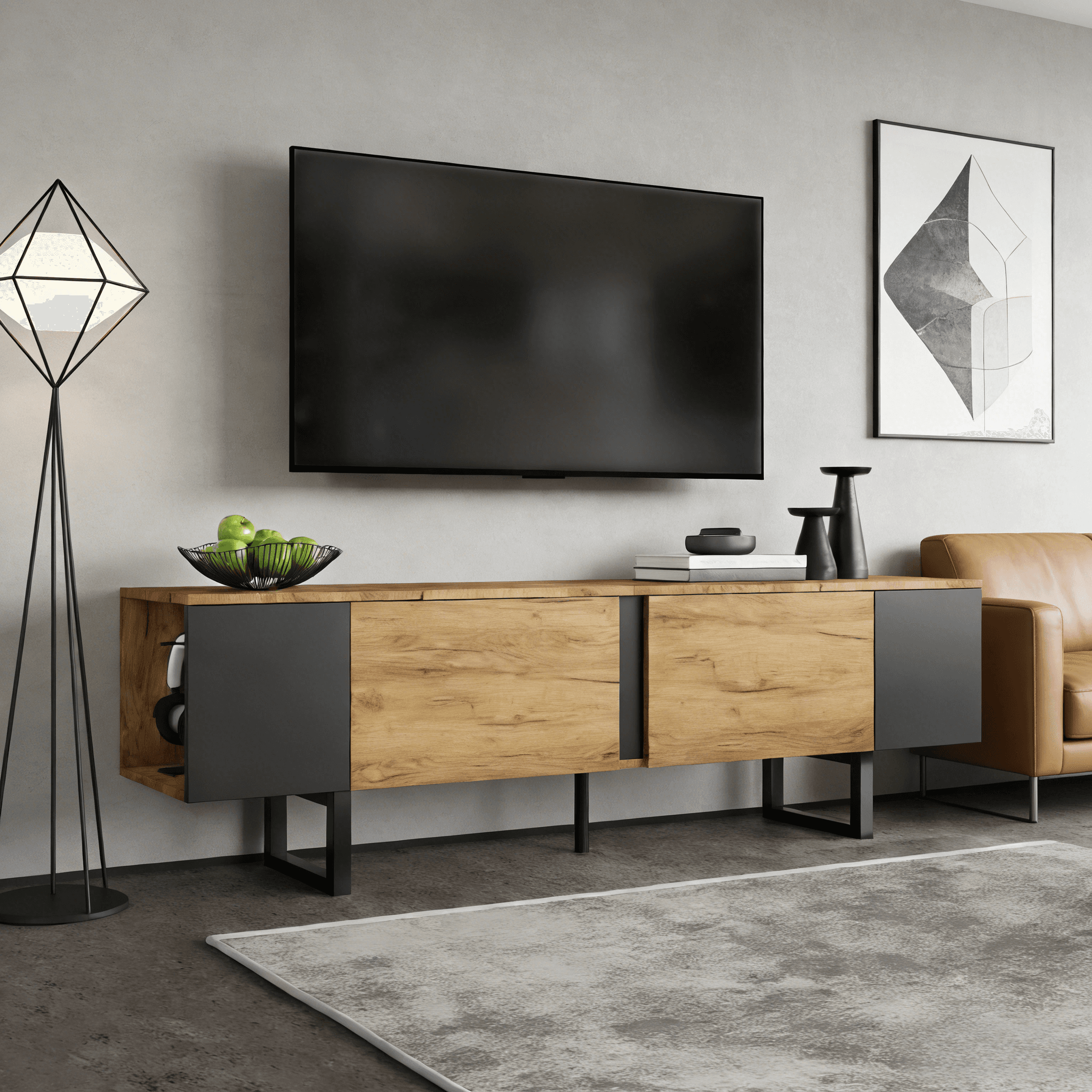 Transform Your Living Room With This 180cm Natural Wood TV Unit - image 4