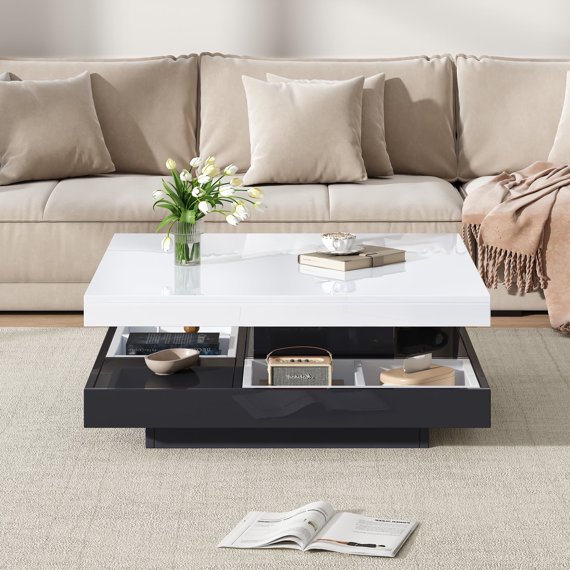 Transform Your Lounge with this 360 Rotating Coffee Table - image 4