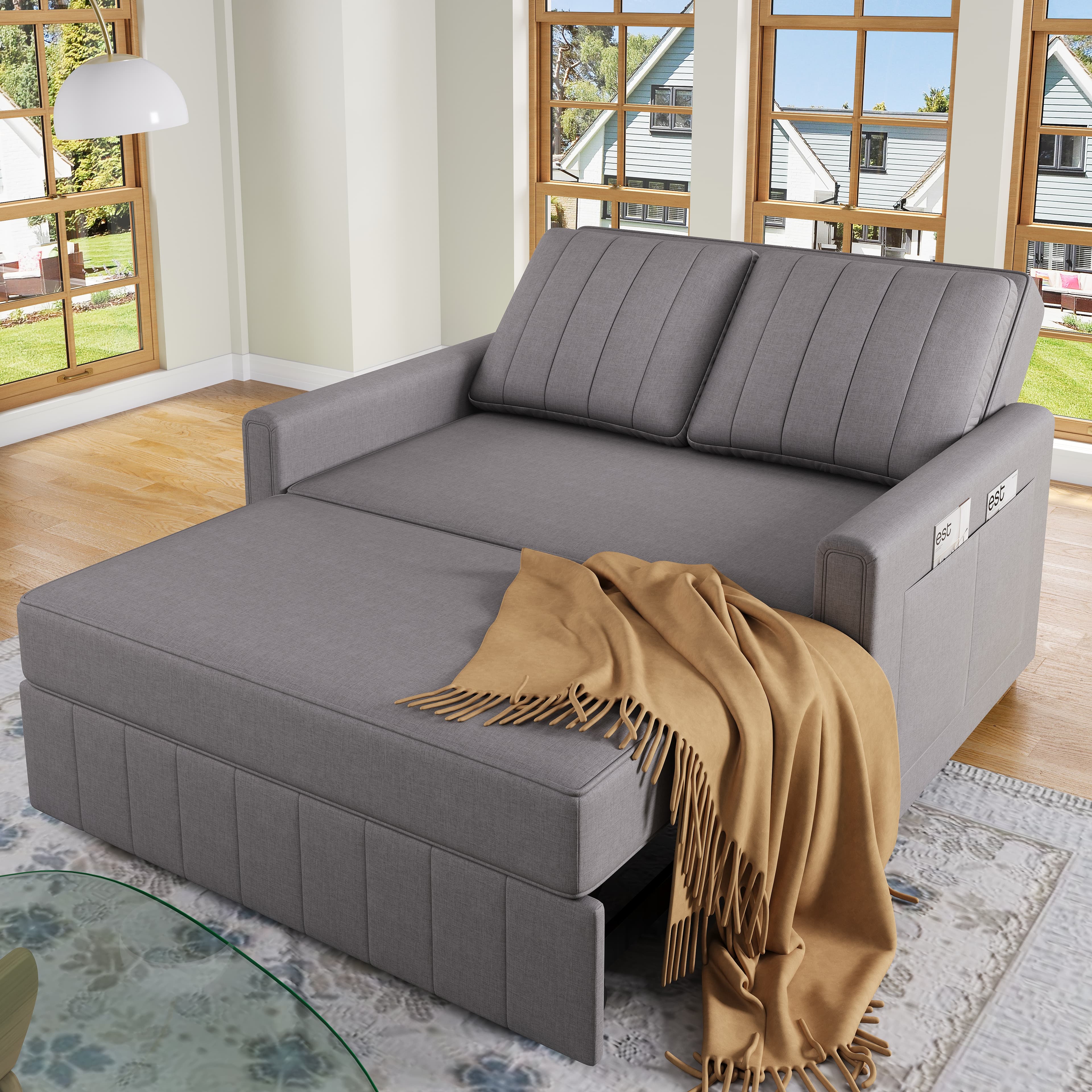 Transform Your Space with this Dark Grey Folding Sofa Bed - image 3