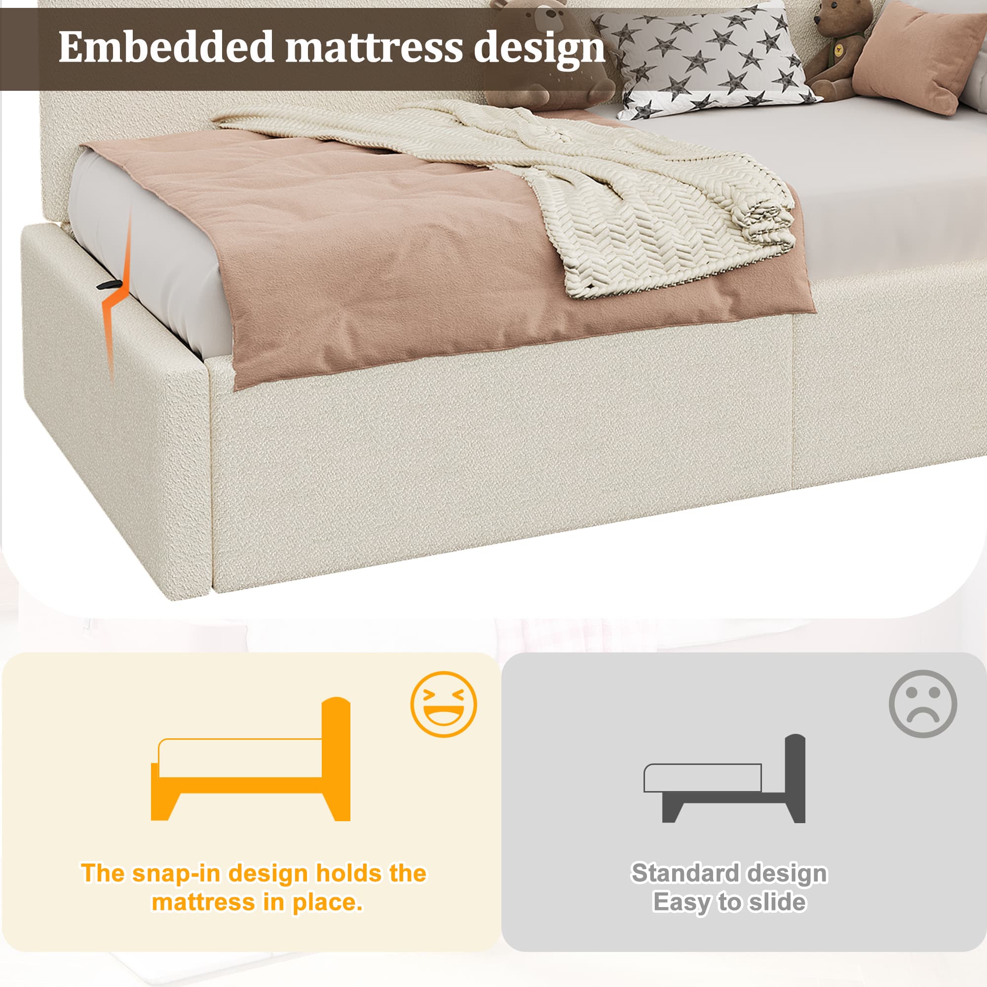 Transform Your Space with this Bouclé Storage Daybed - image 4