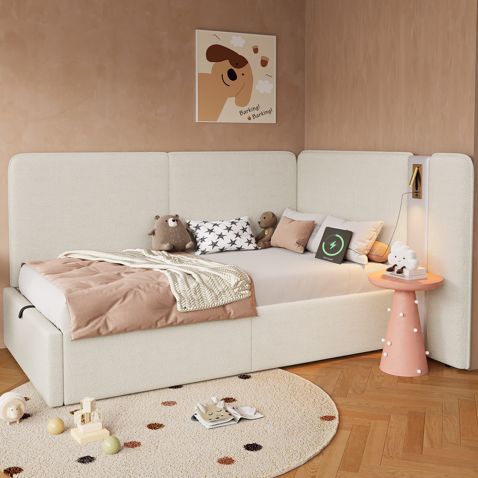 Transform Your Space with this Bouclé Storage Daybed - image 2