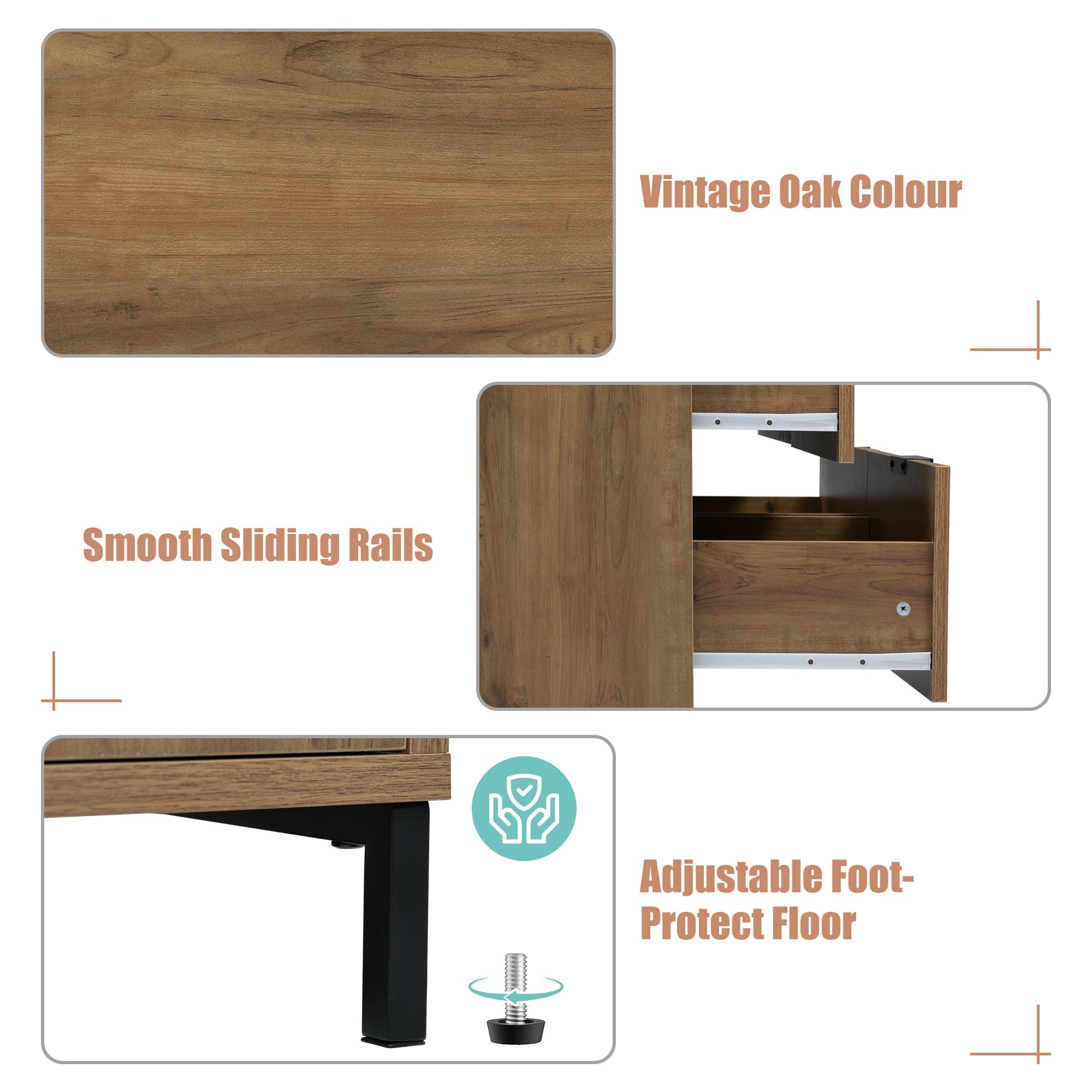 Transform Your Space with the Dark Oak 6-Drawer Sideboard - image 3