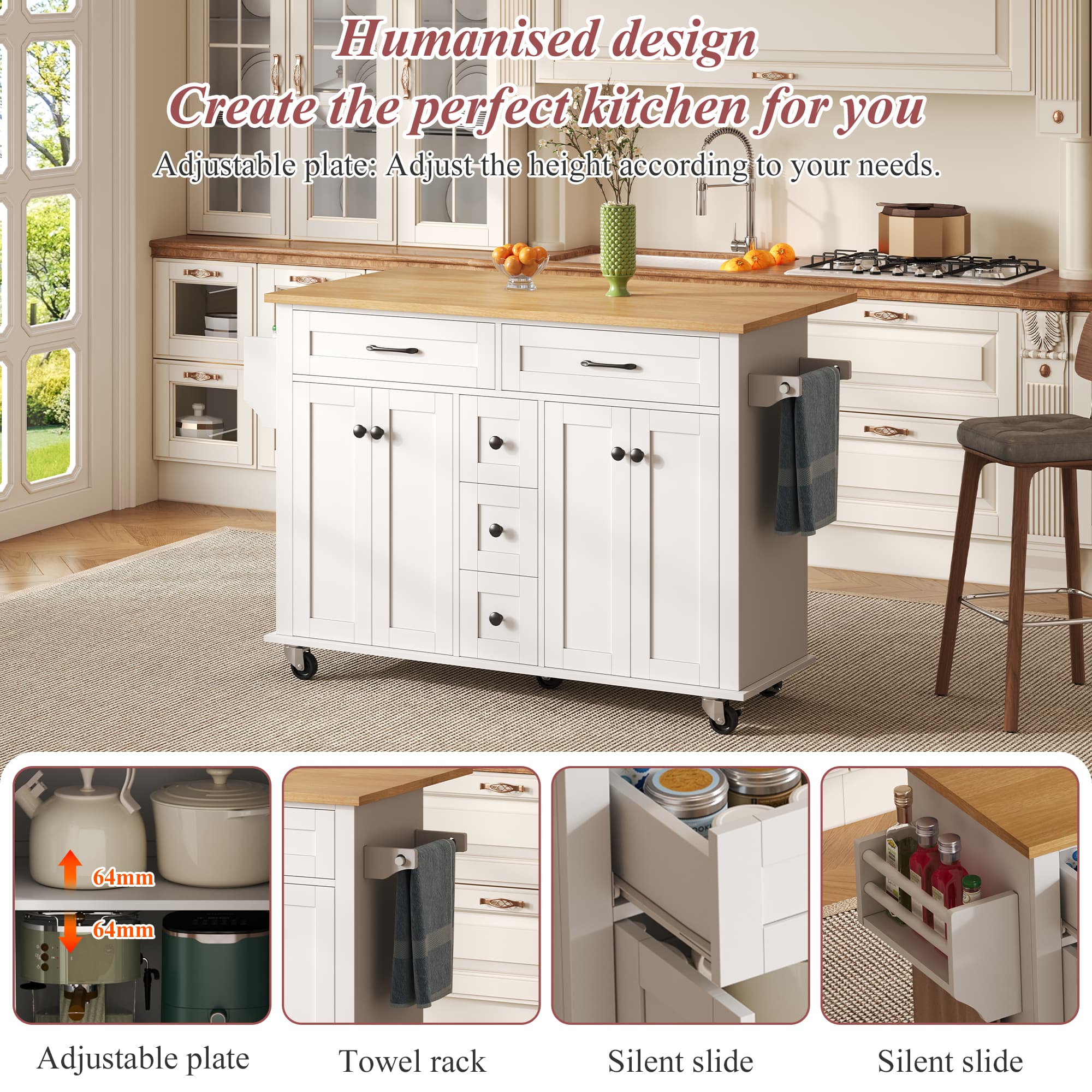 Transform Your Space with this Dropleaf Kitchen Island - image 5