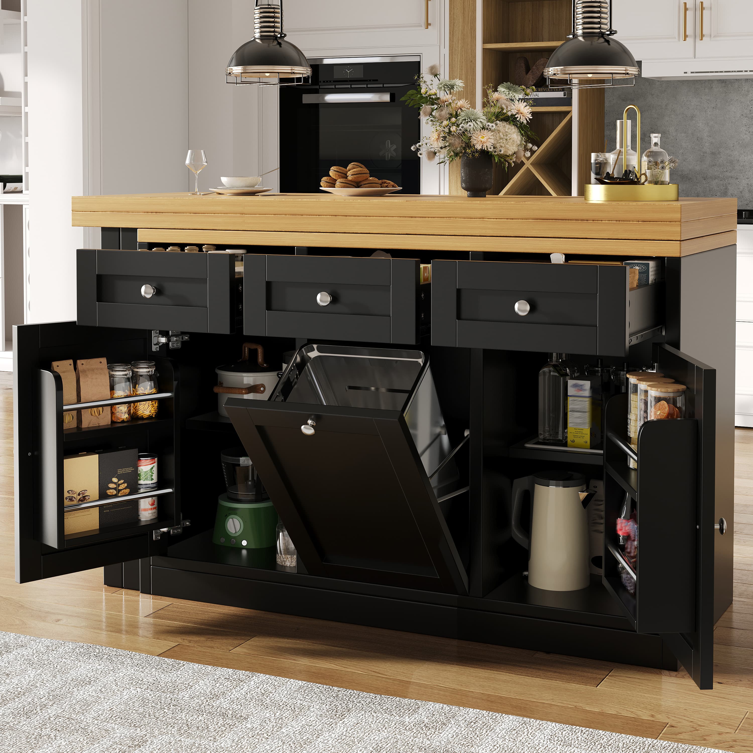 Transform Your Small Space With This Extendable Black Bar Table - image 1