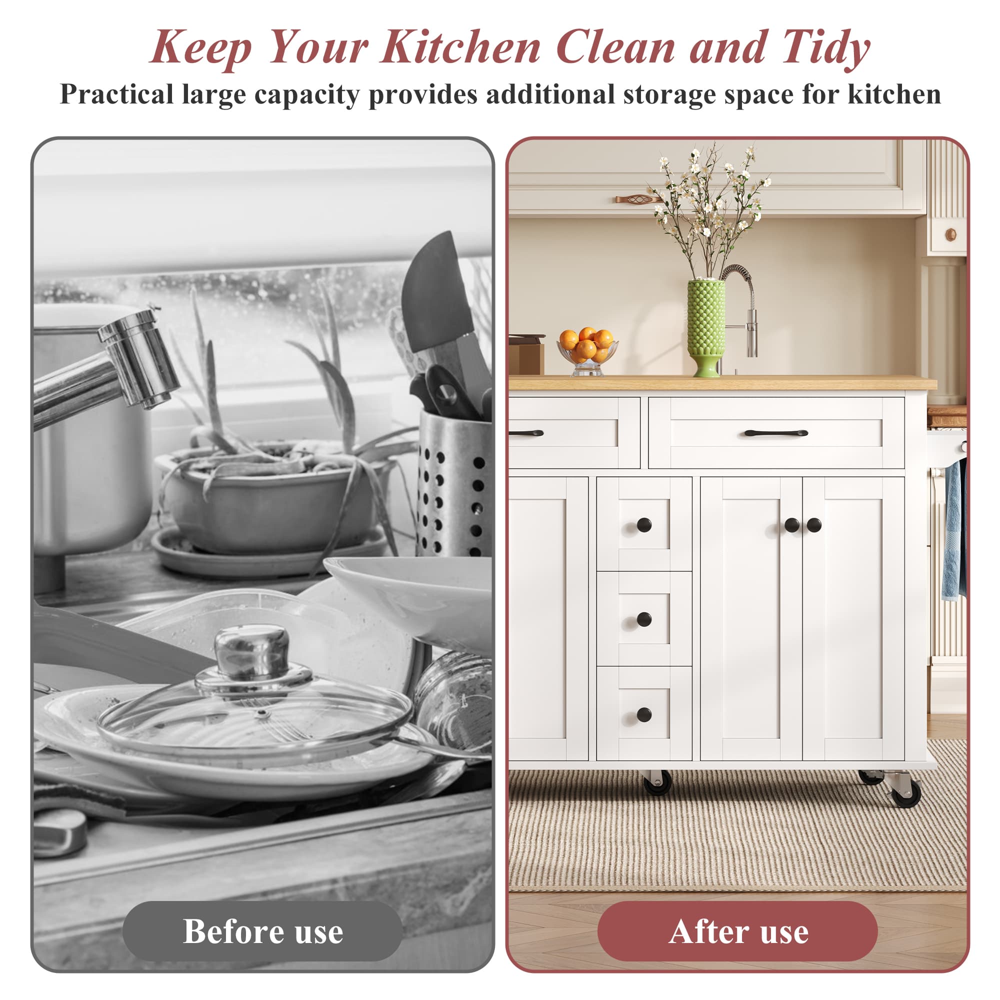 Transform Your Space with this Dropleaf Kitchen Island - image 4