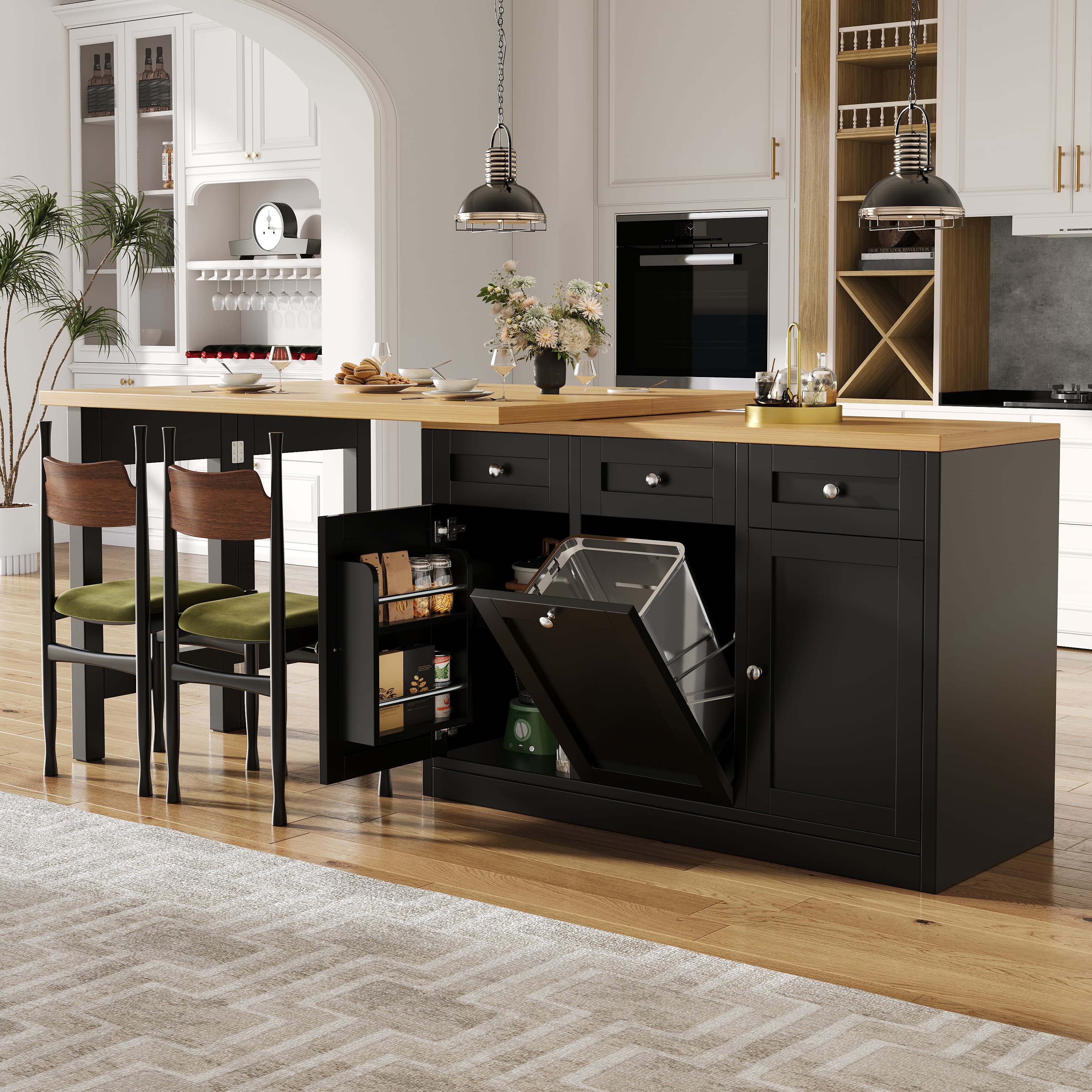 Transform Your Small Space With This Extendable Black Bar Table - image 4