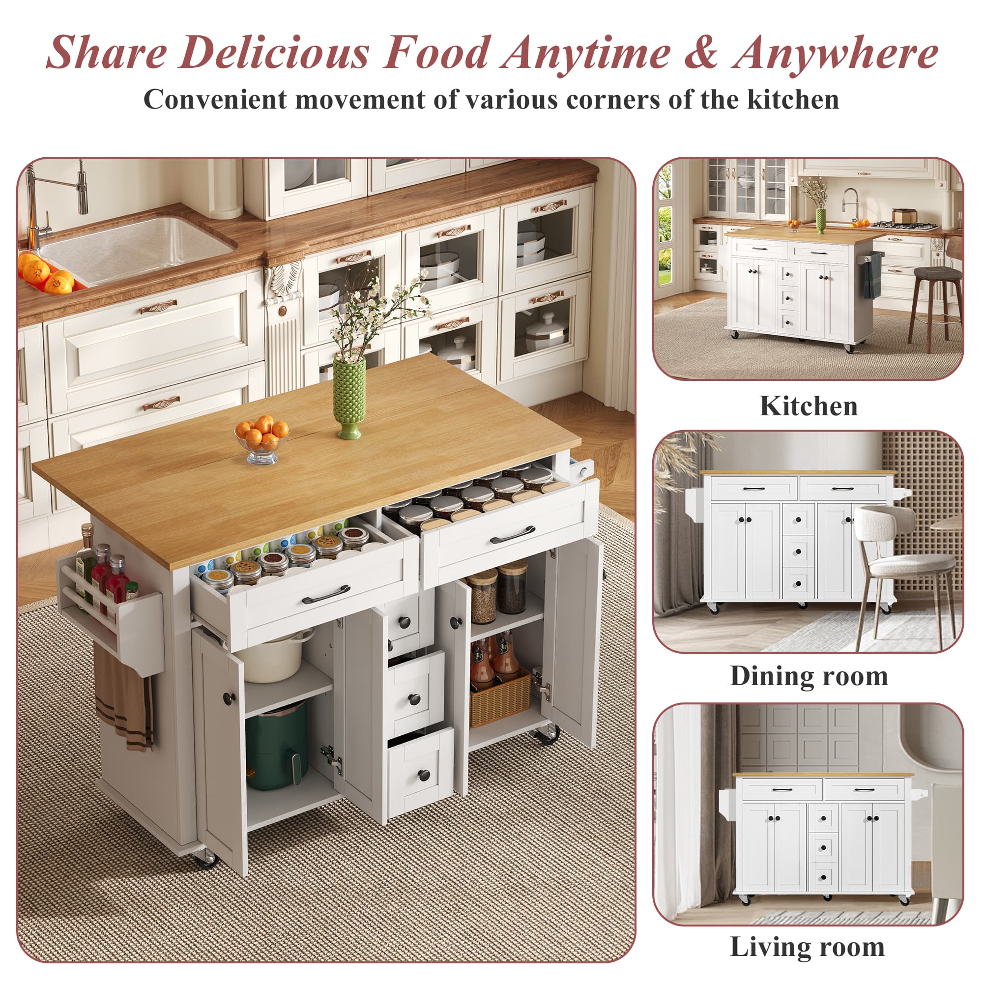 Transform Your Space with this Dropleaf Kitchen Island - image 2