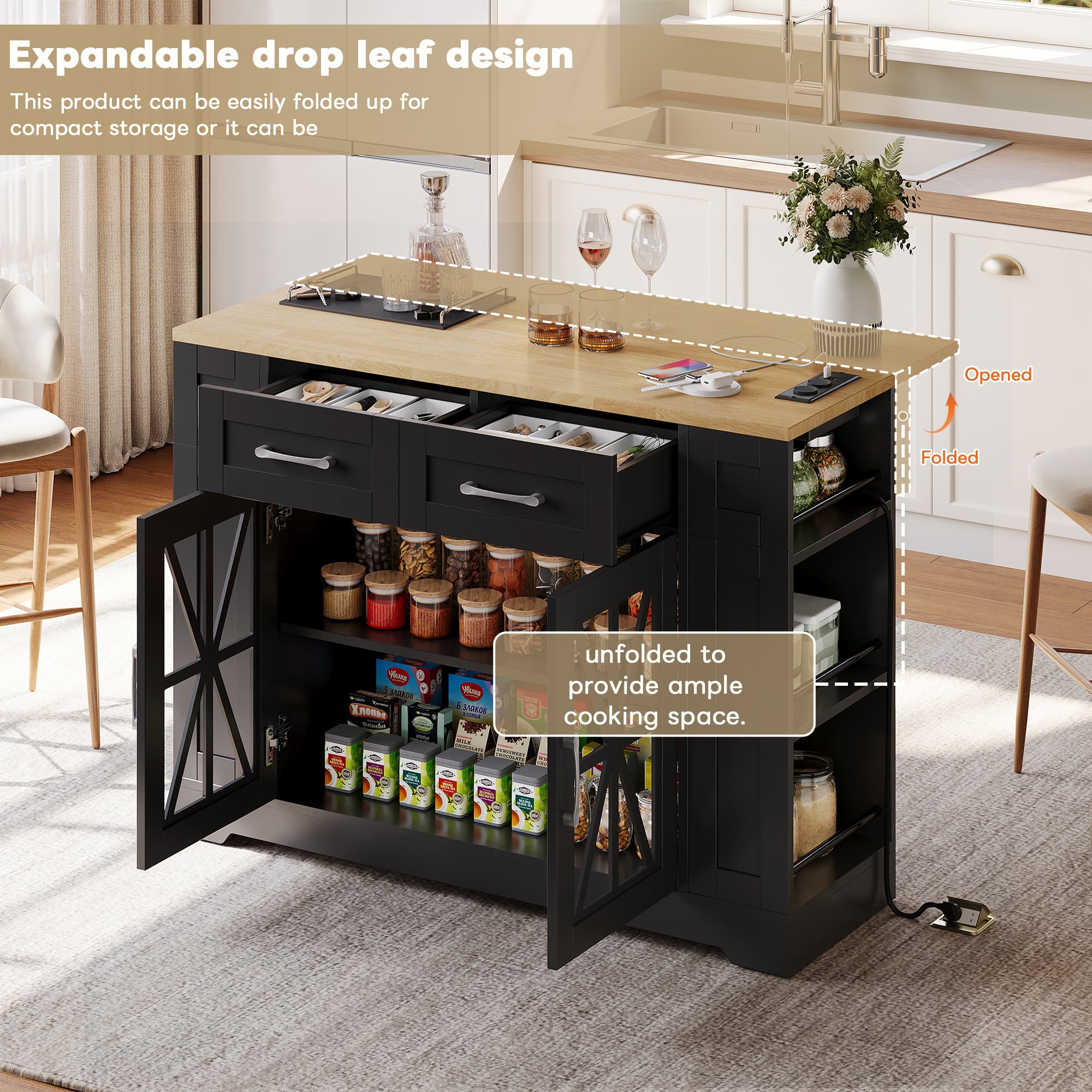 Transform Your Space with this Foldable Kitchen Island - image 4