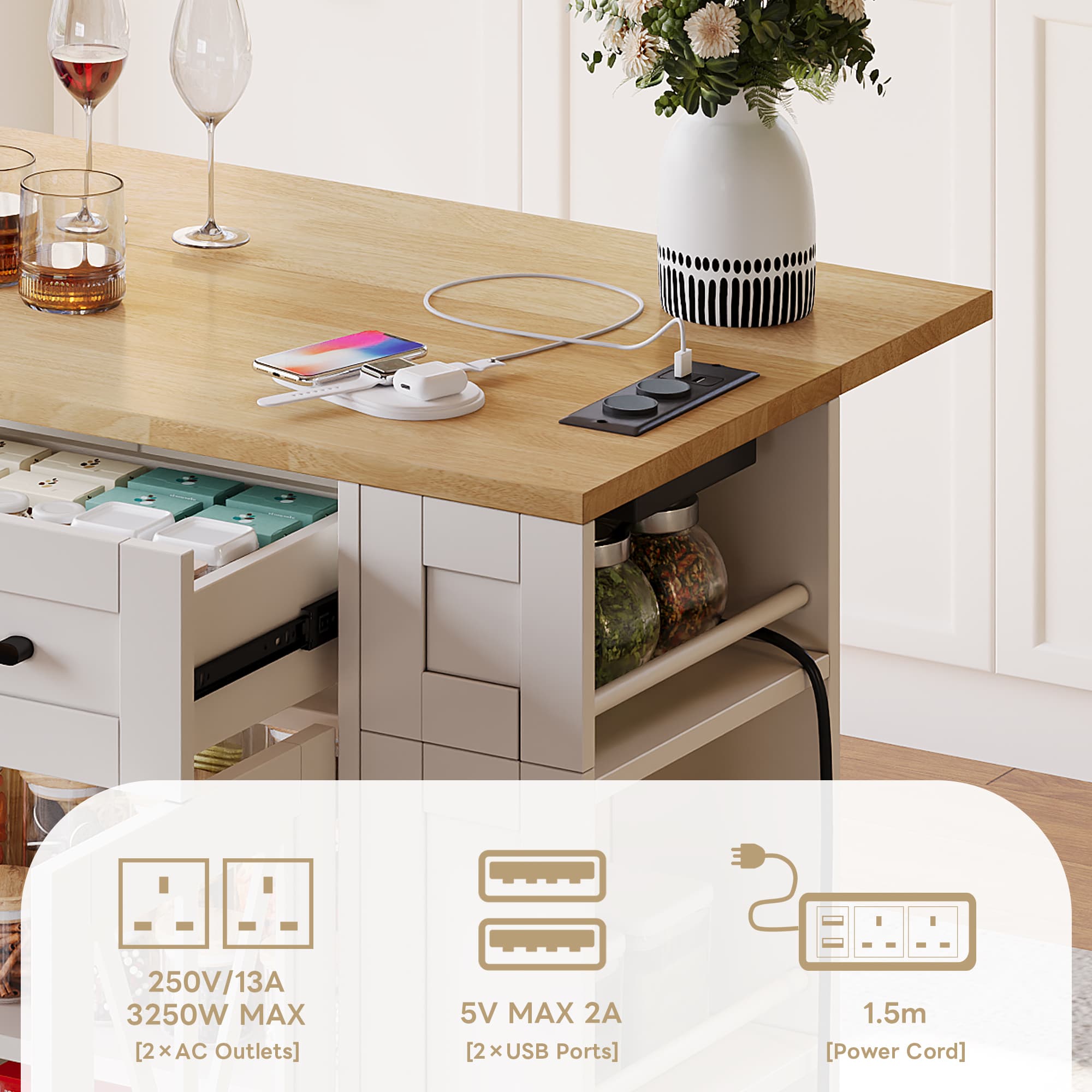 Transform Prep Time with this Expandable Mobile Kitchen Island - image 2