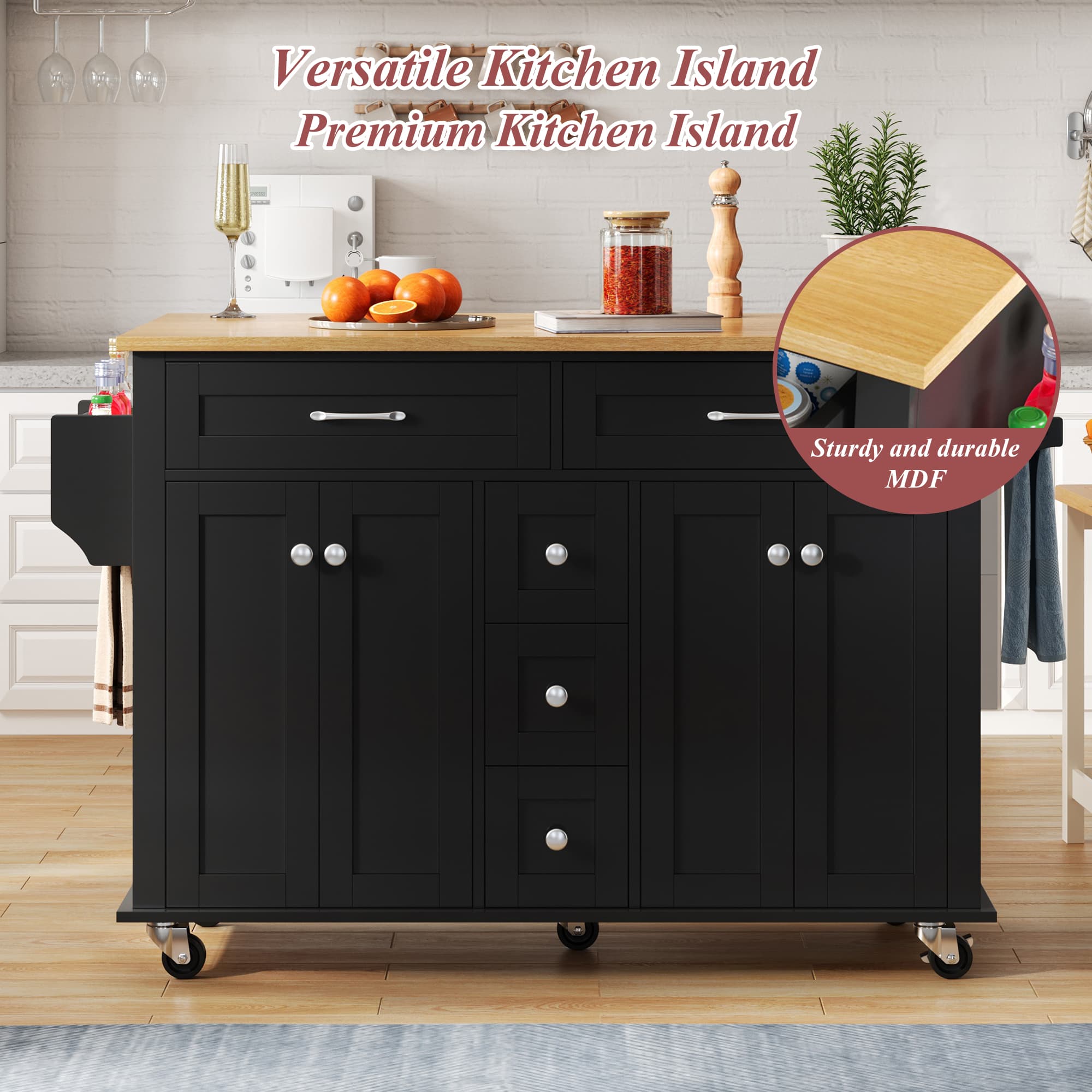 Transform Your Space With This Premium Dropleaf Kitchen Island - image 2