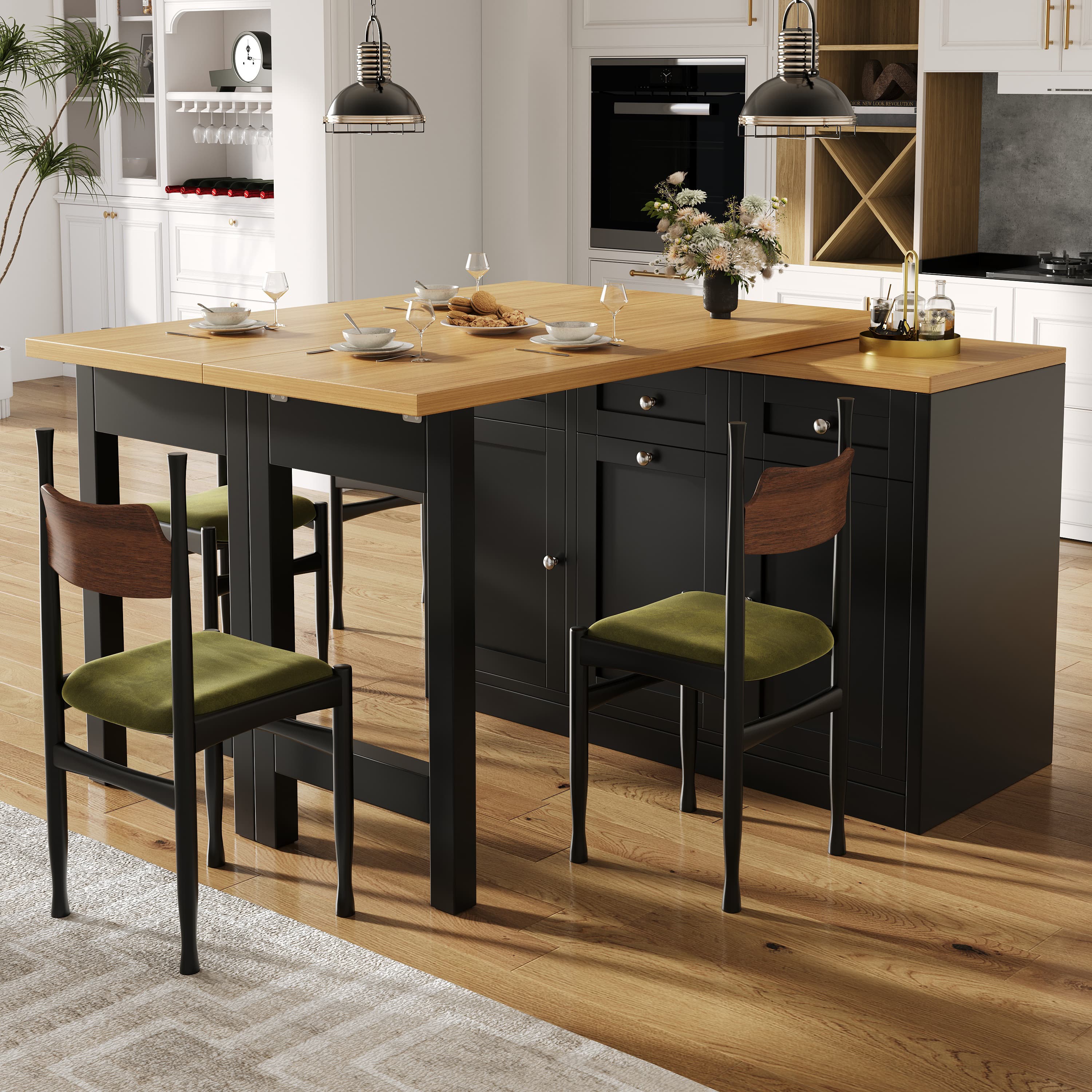 Transform Your Small Space With This Extendable Black Bar Table - image 3