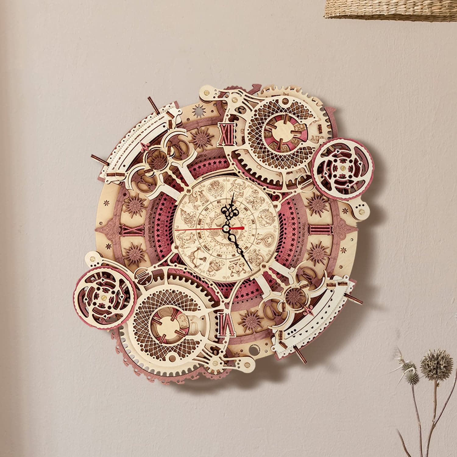 DIY Kit: Wooden Zodiac Wall Clock 3D Puzzle