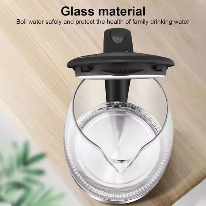 2L Glass Electric Kettle with Blue LED Illumination and Printed Level Markings - image 17