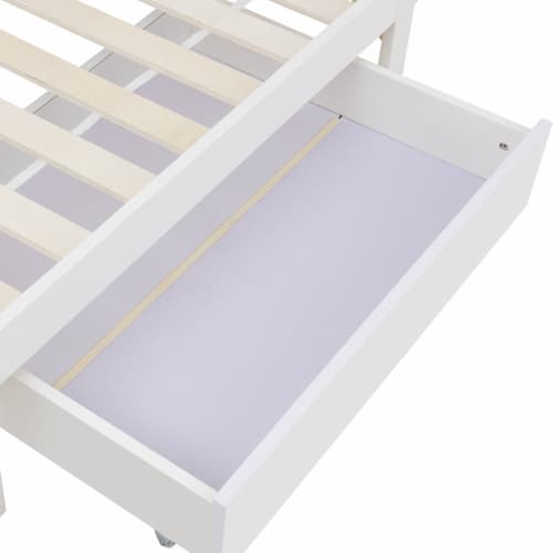 Solid Wood Double Storage Bed with Shelves and Underbed Drawer - image 17