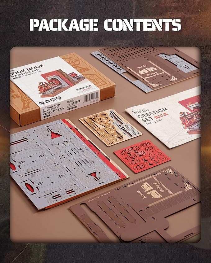 DIY Steam Train Book Nook Model Kit - image 3