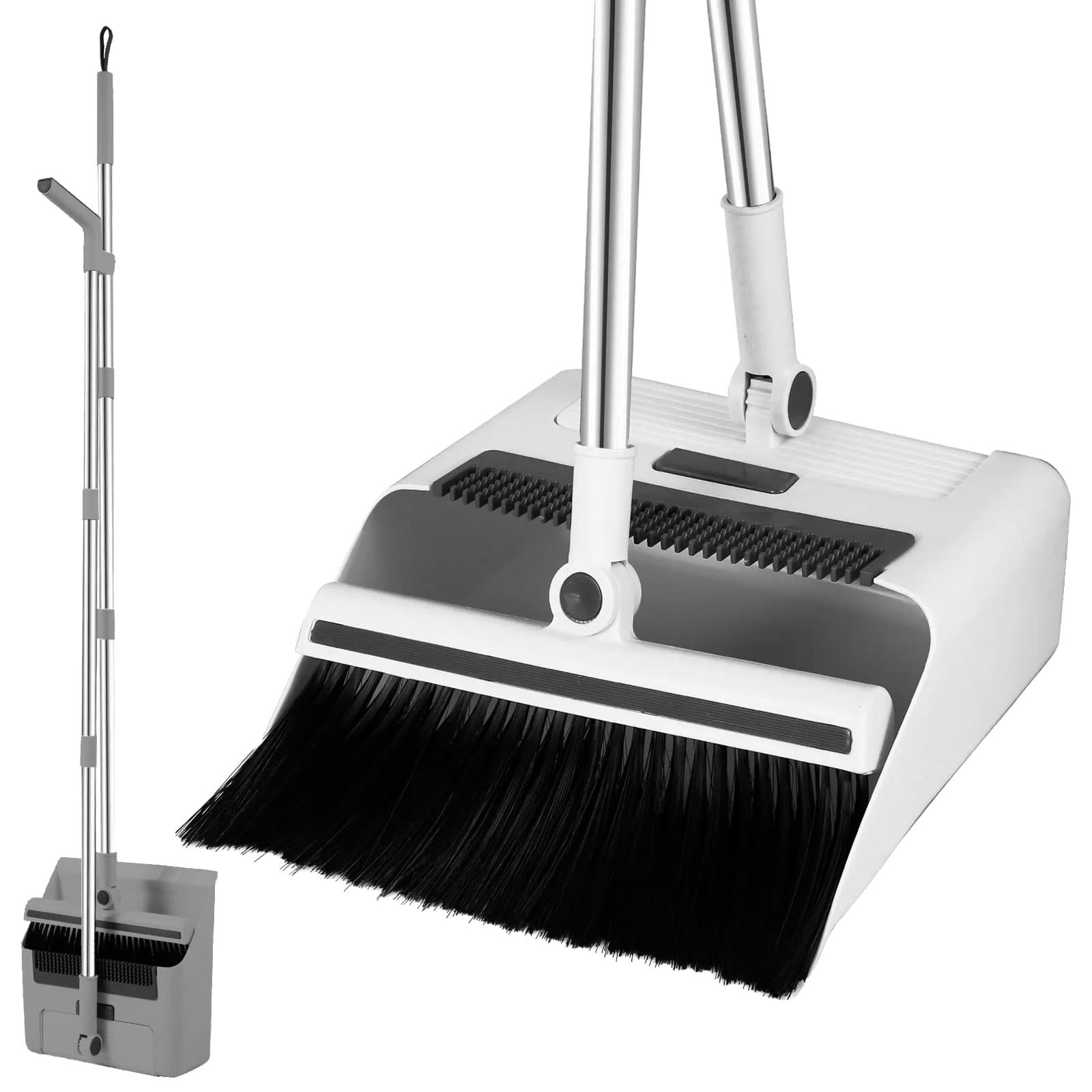 Sweep Smarter with a Long-Handled Folding Broom & Dustpan