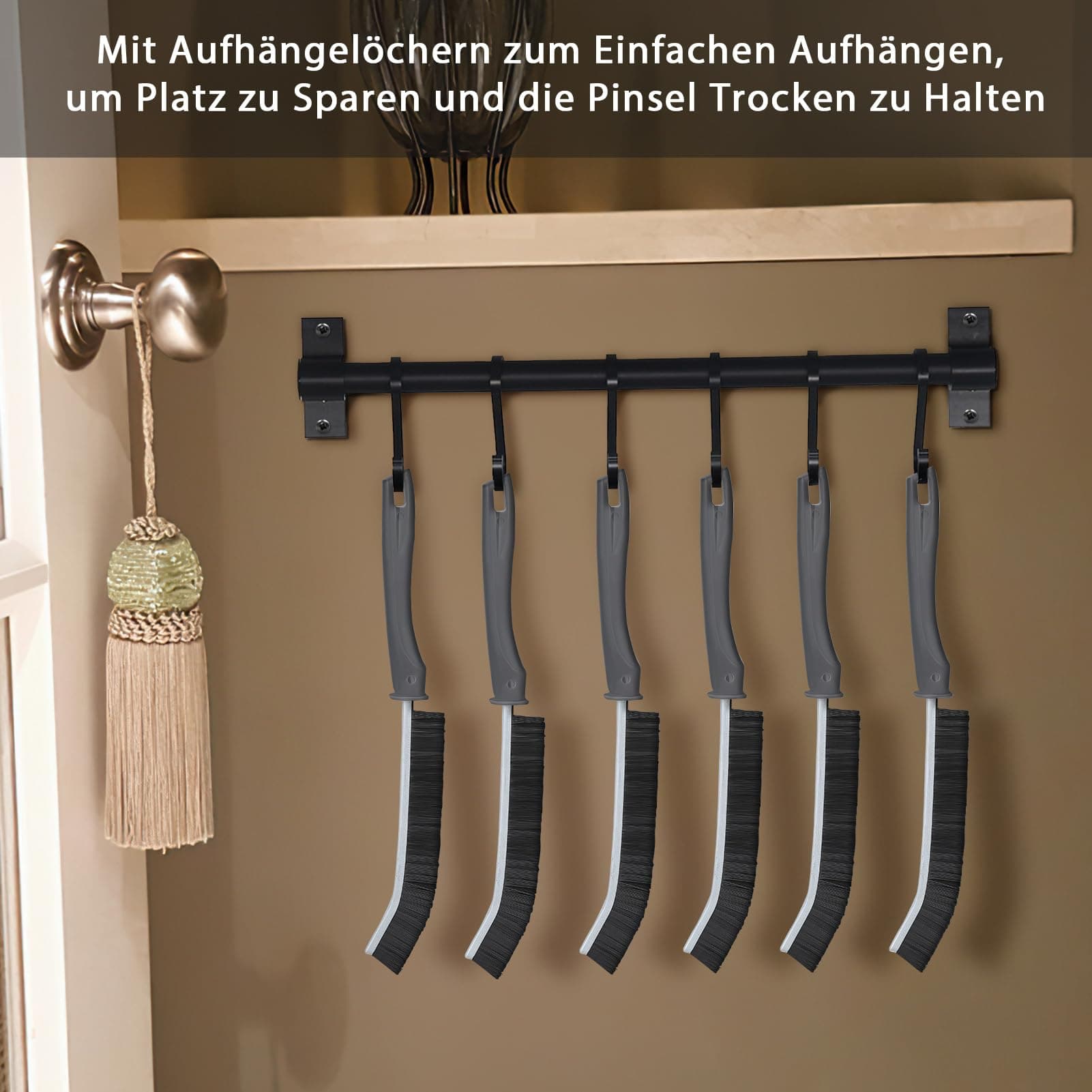 Hard Bristle Crevice Brushes for Grout, Tiles and Window Tracks - image 11