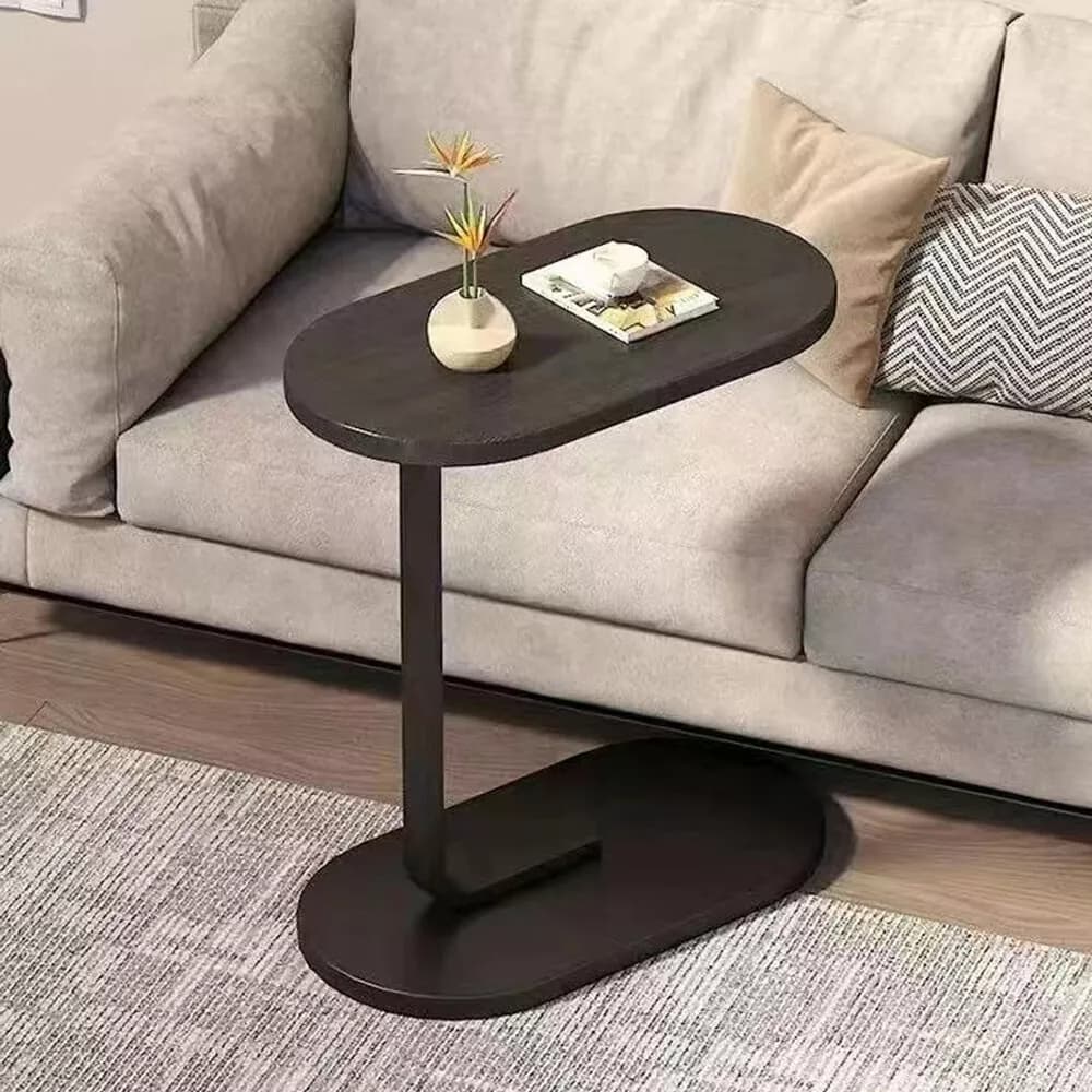 Transform Your Space with this Modern C-Shaped Side Table - Black