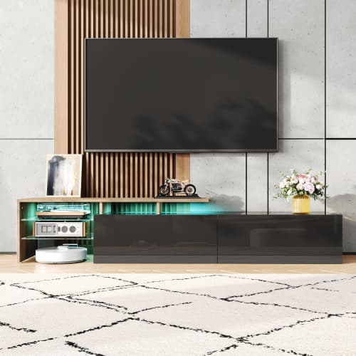 Contemporary TV Unit with 16-Colour LED Lighting - image 2