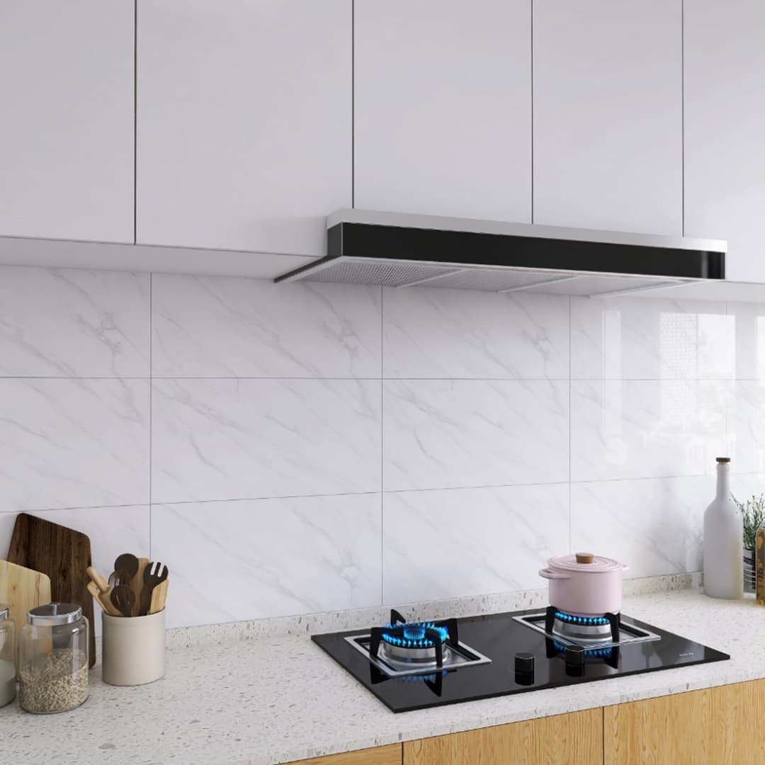 Modern Upholstered Fabric Bed Frame in Grey (Euro Double) - image 3