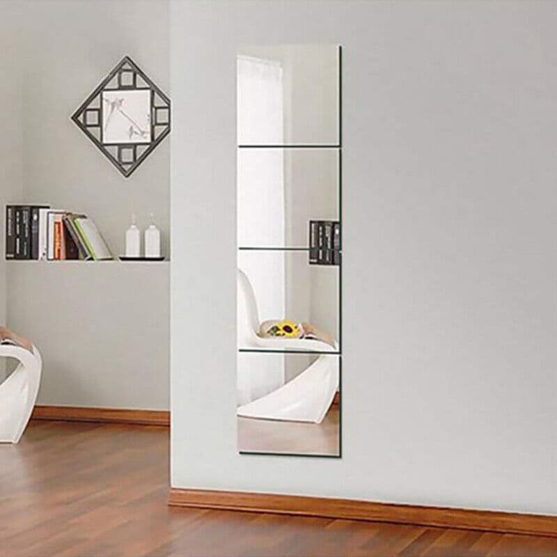 40-Piece Peel-and-Stick Acrylic Mirror Tiles, 15x15cm - image 22
