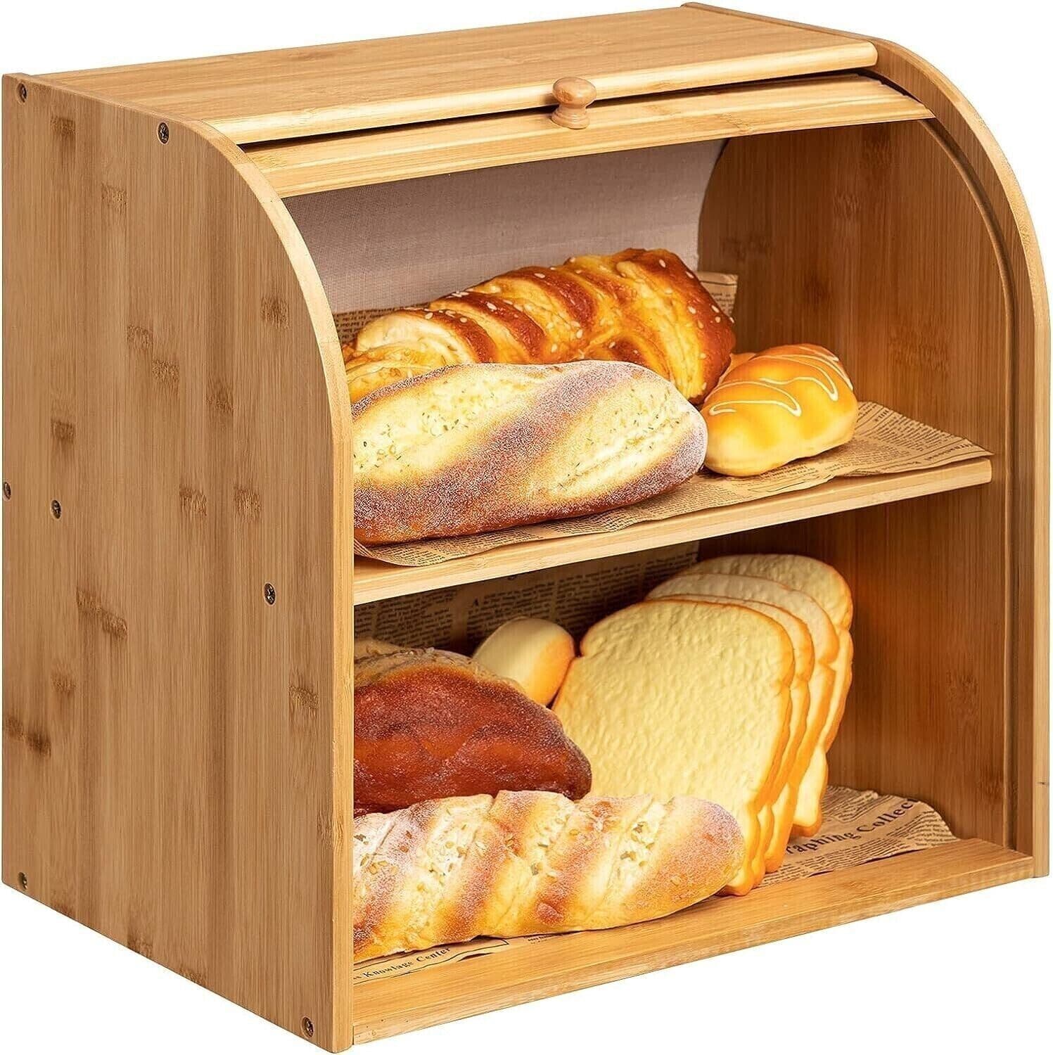 Effortless Kitchen Organisation with the 2-Tier Bamboo Bread Bin - image 11