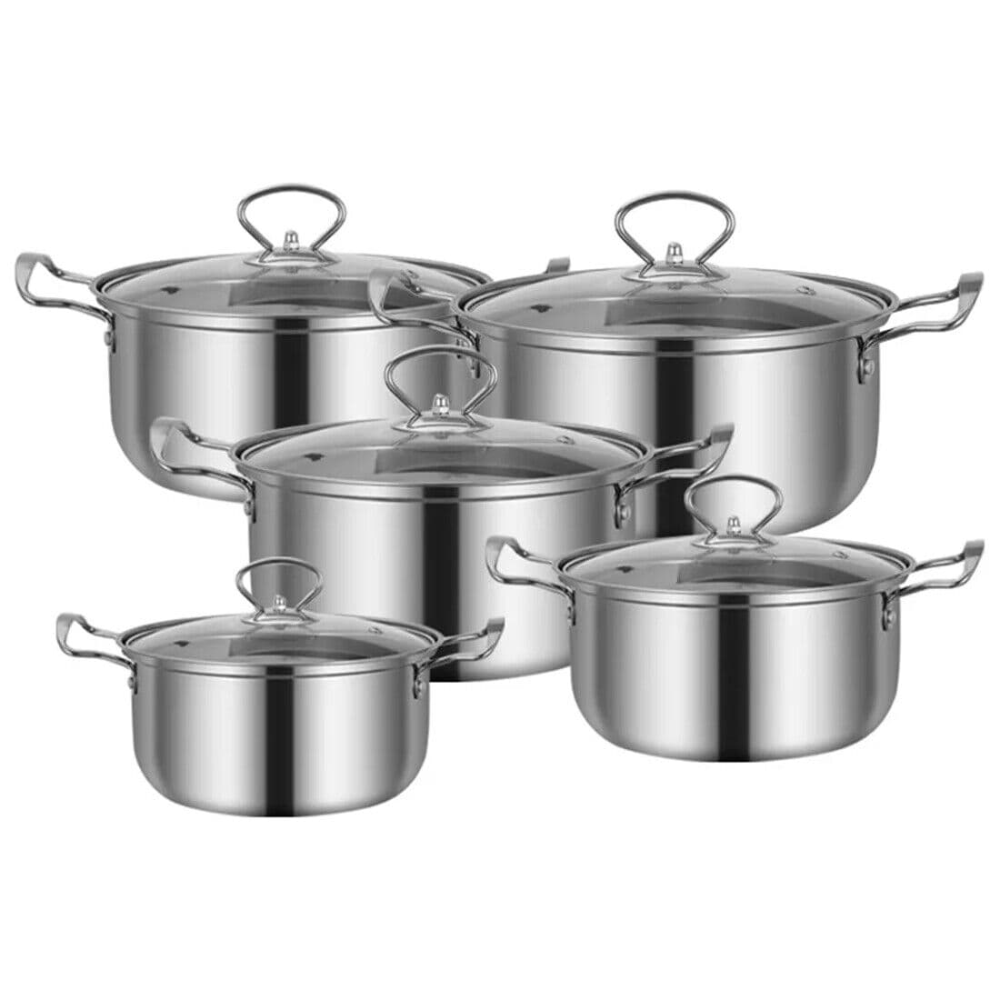 Complete 11-Piece Stainless Steel Pot and Pan Set - image 3
