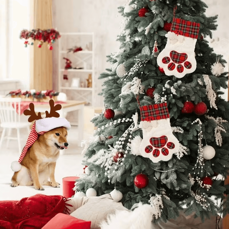 Spoil Your Pet with this Large Red Plaid Dog Stocking - image 4