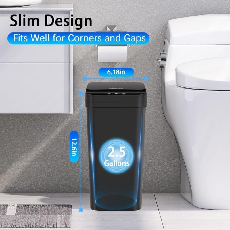 Effortless 12L Smart Sensor Bin for a Fresher Bathroom - image 3