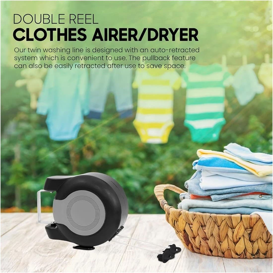 Effortless Drying with the 30m Double Retractable Washing Line - image 9